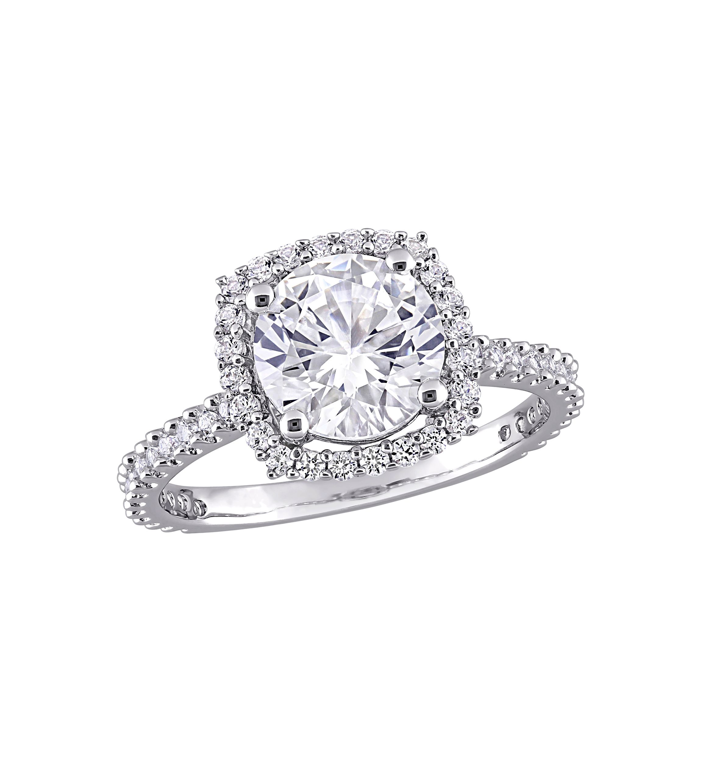 Lab Created 2.88 ct. t.w. Created White Sapphire Halo Ring in Sterling Silver