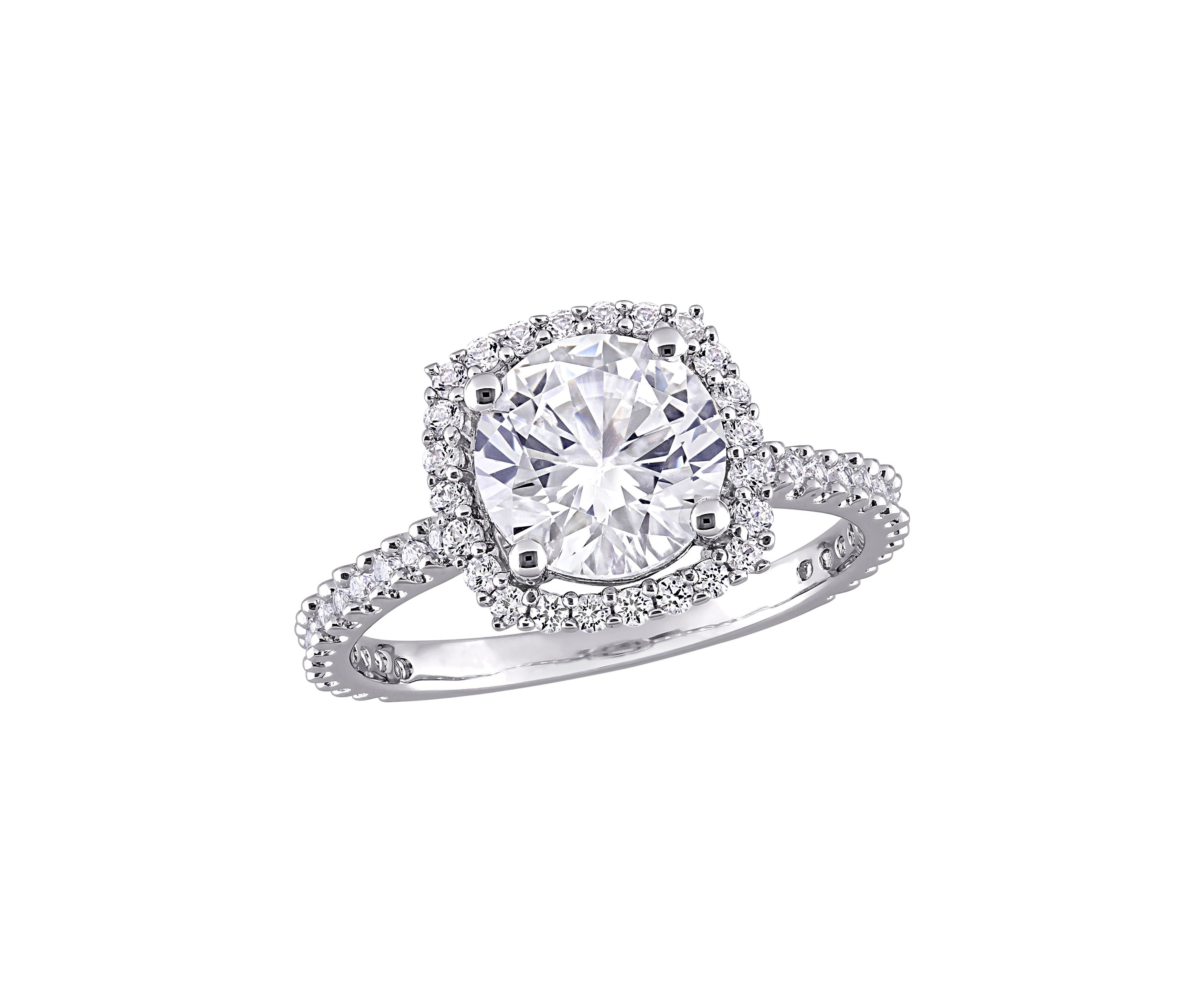 Lab Created 2.88 ct. t.w. Created White Sapphire Halo Ring in Sterling Silver