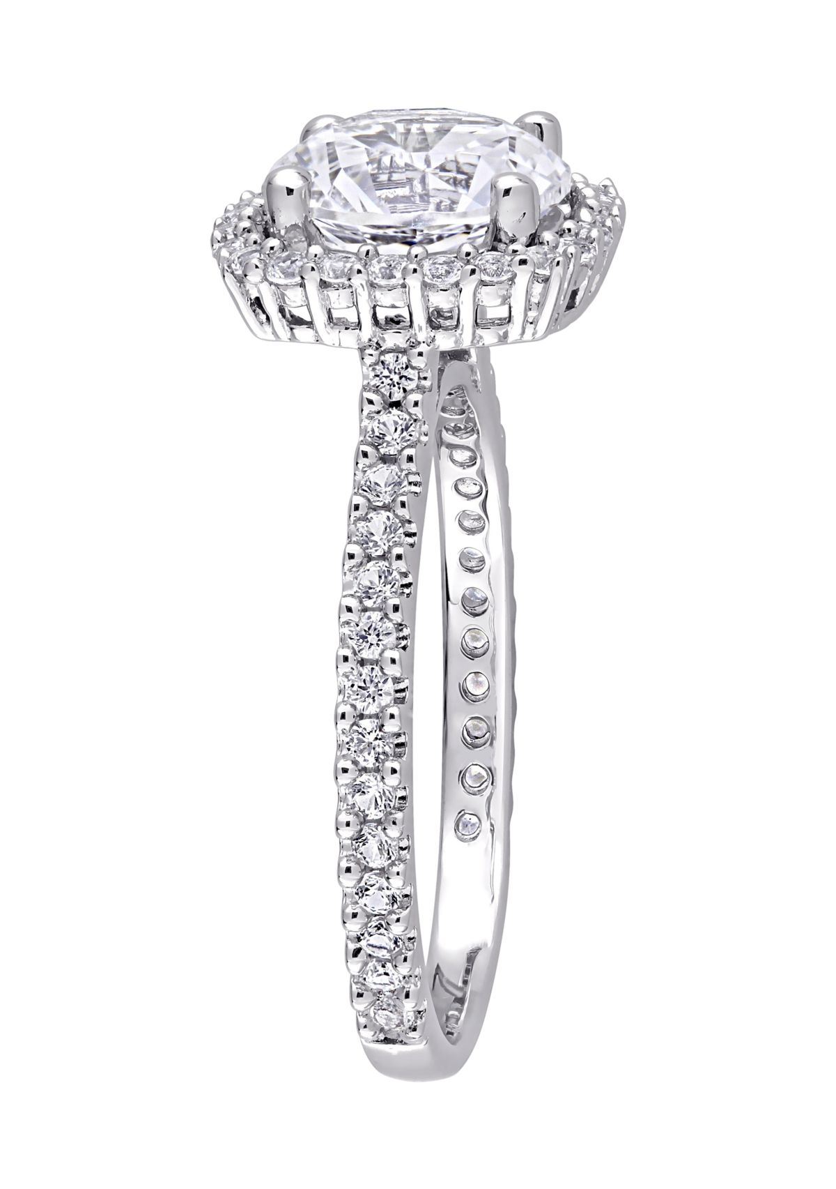 Lab Created 2.88 ct. t.w. Created White Sapphire Halo Ring in Sterling Silver