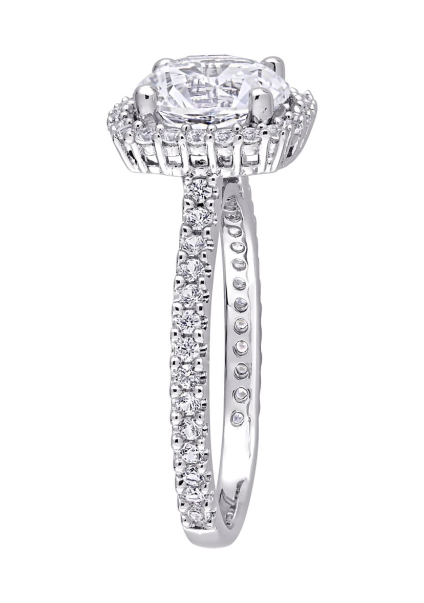 Lab Created 2.88 ct. t.w. Created White Sapphire Halo Ring in Sterling Silver