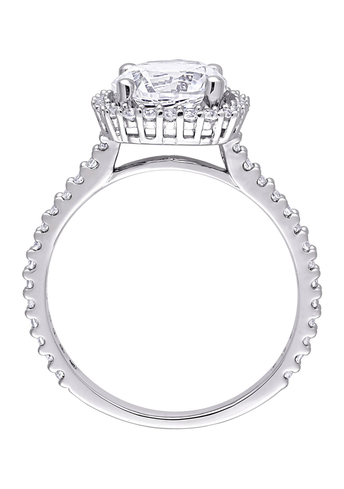 Lab Created 2.88 ct. t.w. Created White Sapphire Halo Ring in Sterling Silver