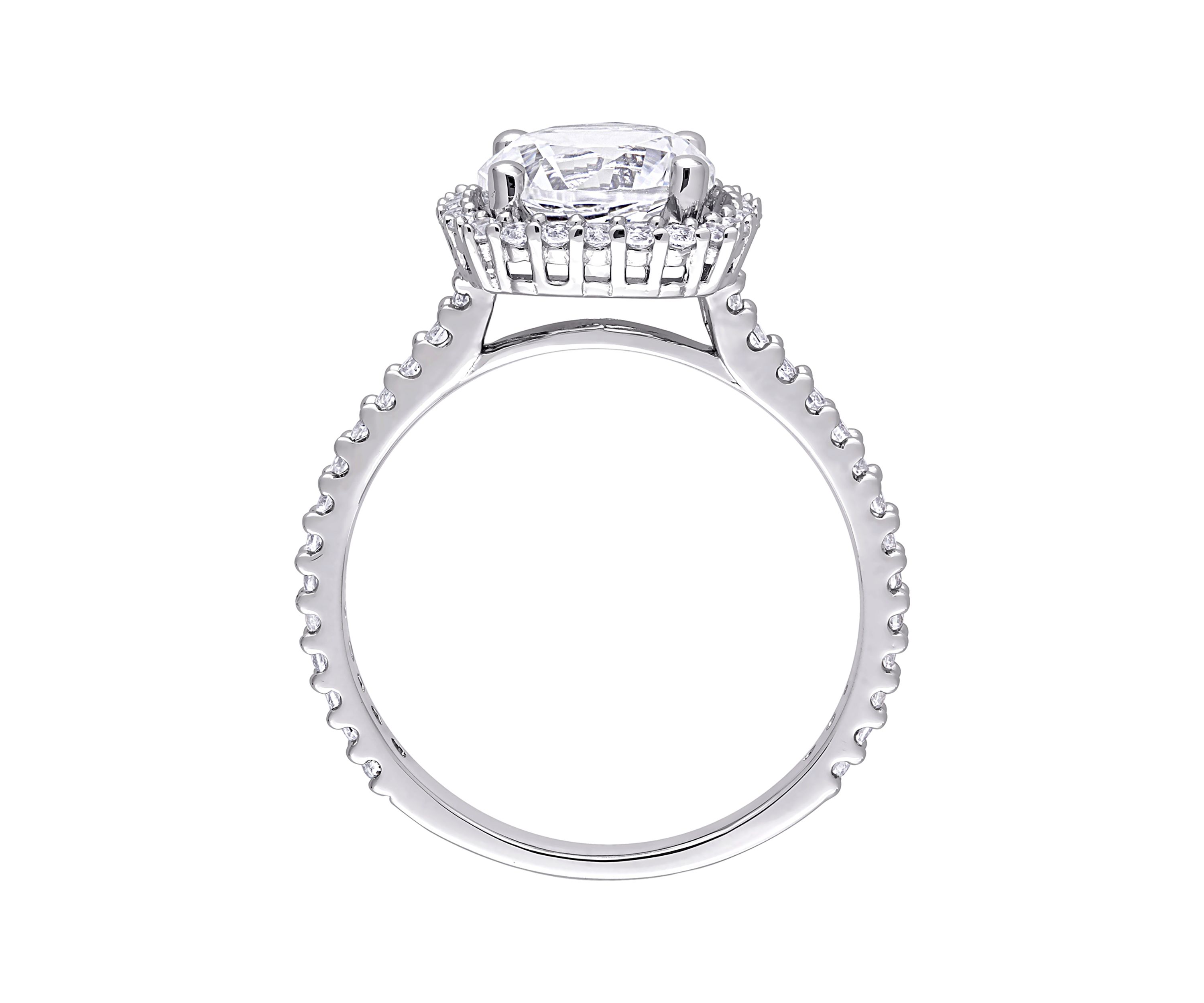 Lab Created 2.88 ct. t.w. Created White Sapphire Halo Ring in Sterling Silver