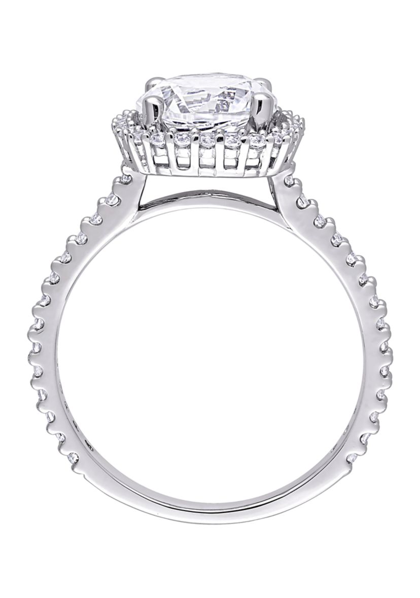 Lab Created 2.88 ct. t.w. Created White Sapphire Halo Ring in Sterling Silver