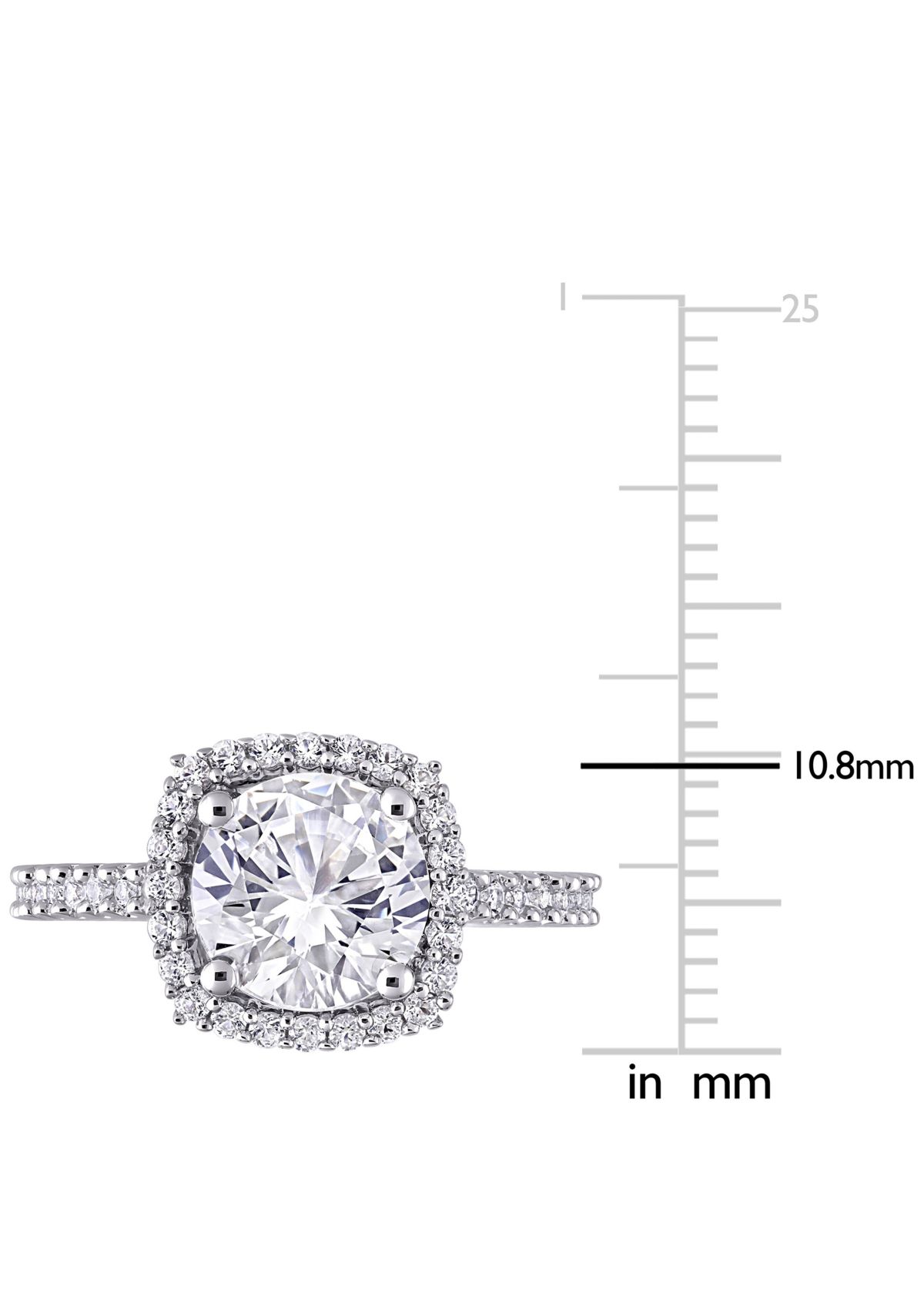 Lab Created 2.88 ct. t.w. Created White Sapphire Halo Ring in Sterling Silver
