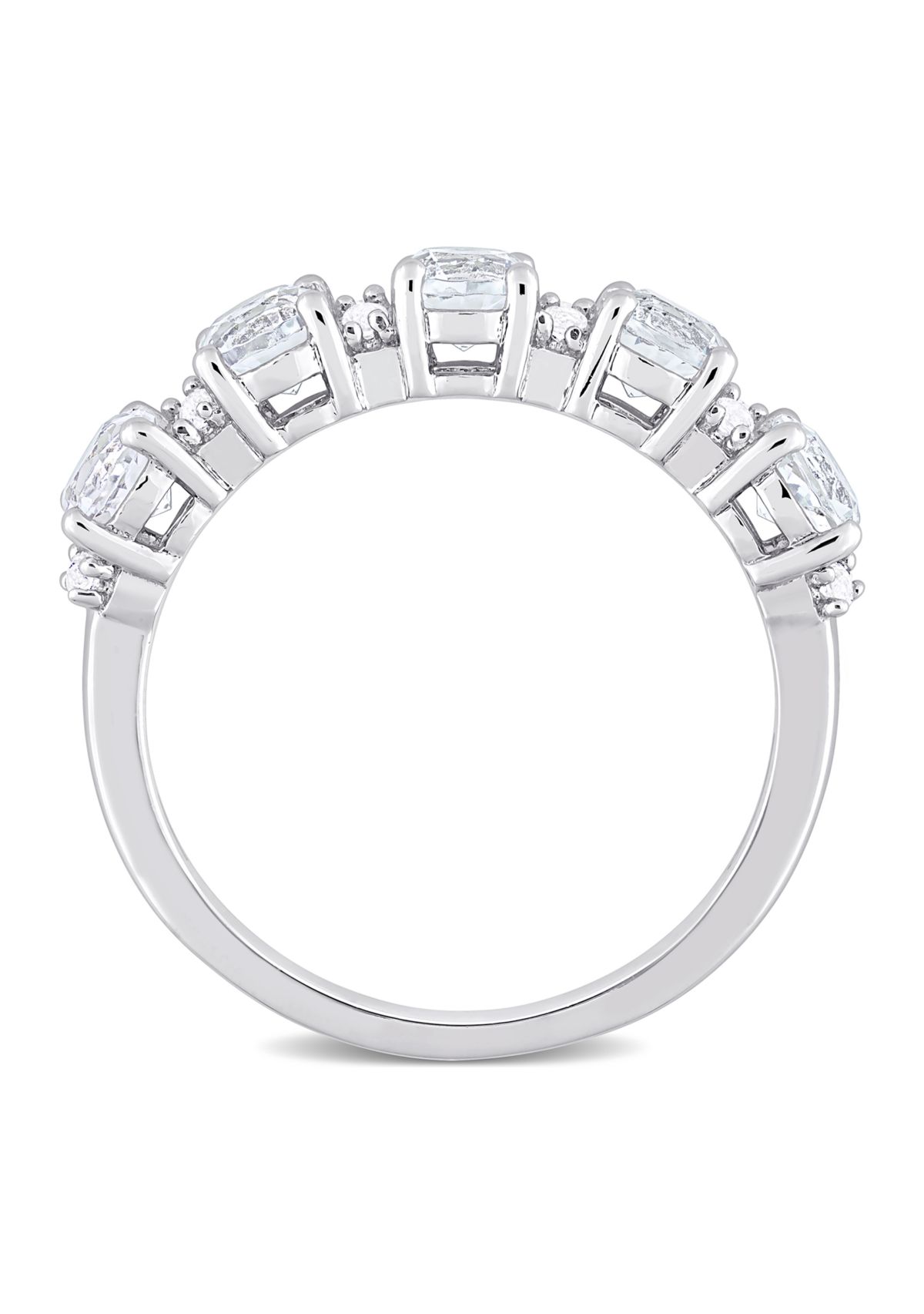 1.62 ct. t.w. White Topaz Semi Eternity Ring in Sterling Silver