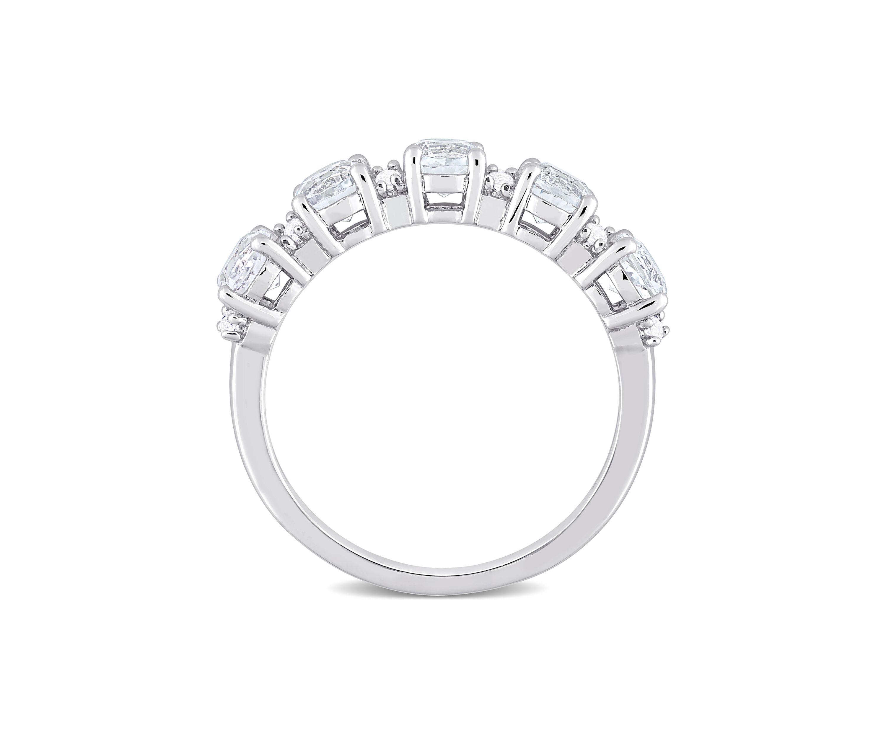 1.62 ct. t.w. White Topaz Semi Eternity Ring in Sterling Silver