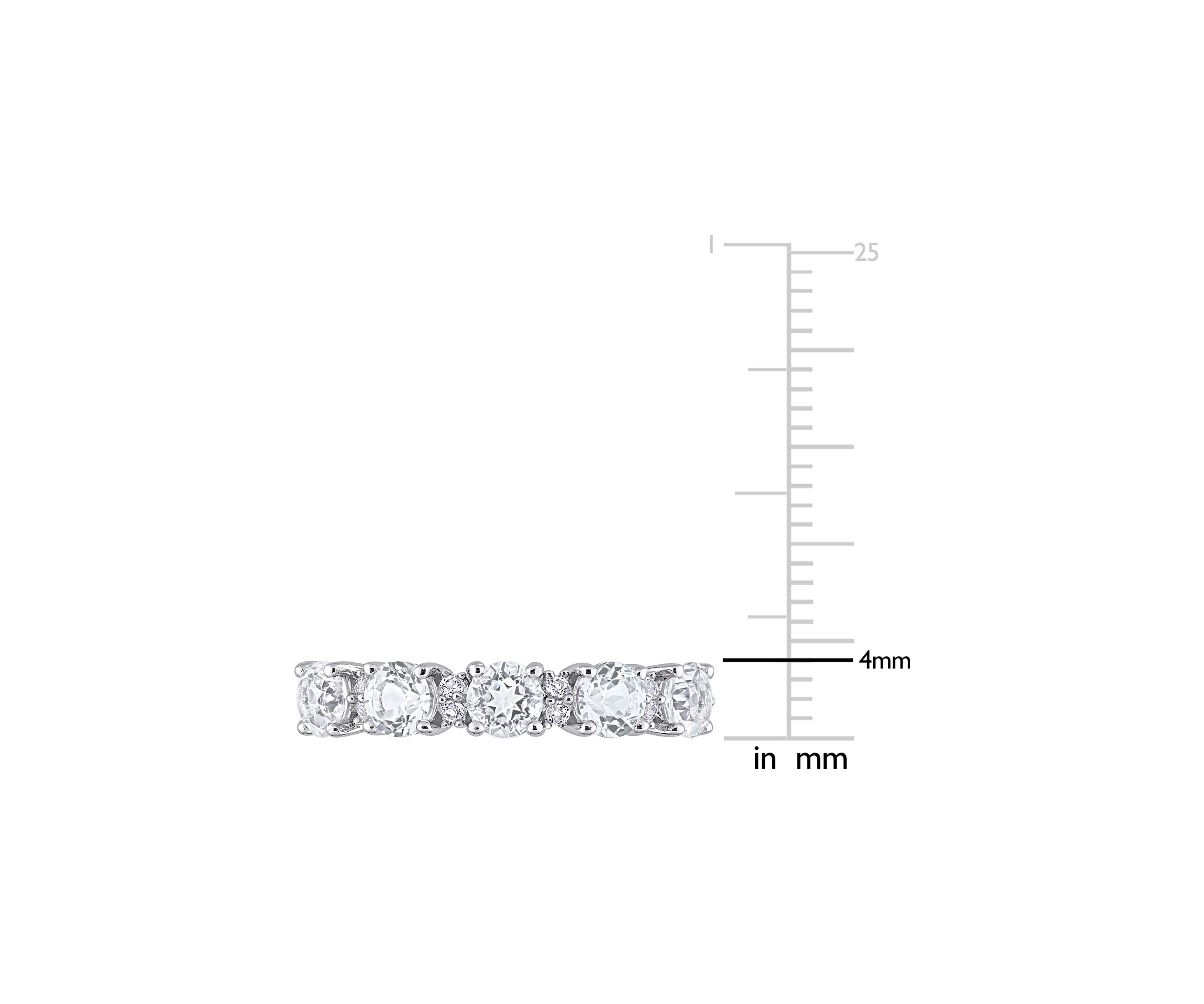 1.62 ct. t.w. White Topaz Semi Eternity Ring in Sterling Silver