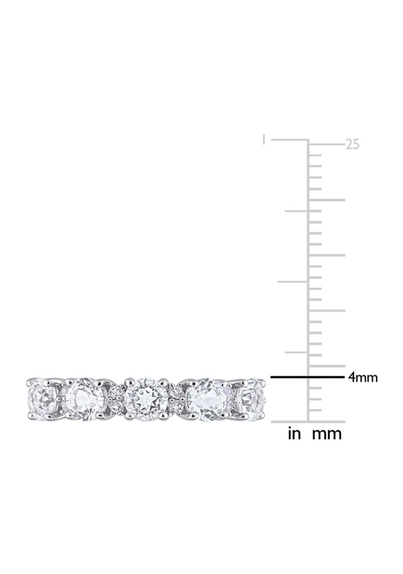 1.62 ct. t.w. White Topaz Semi Eternity Ring in Sterling Silver