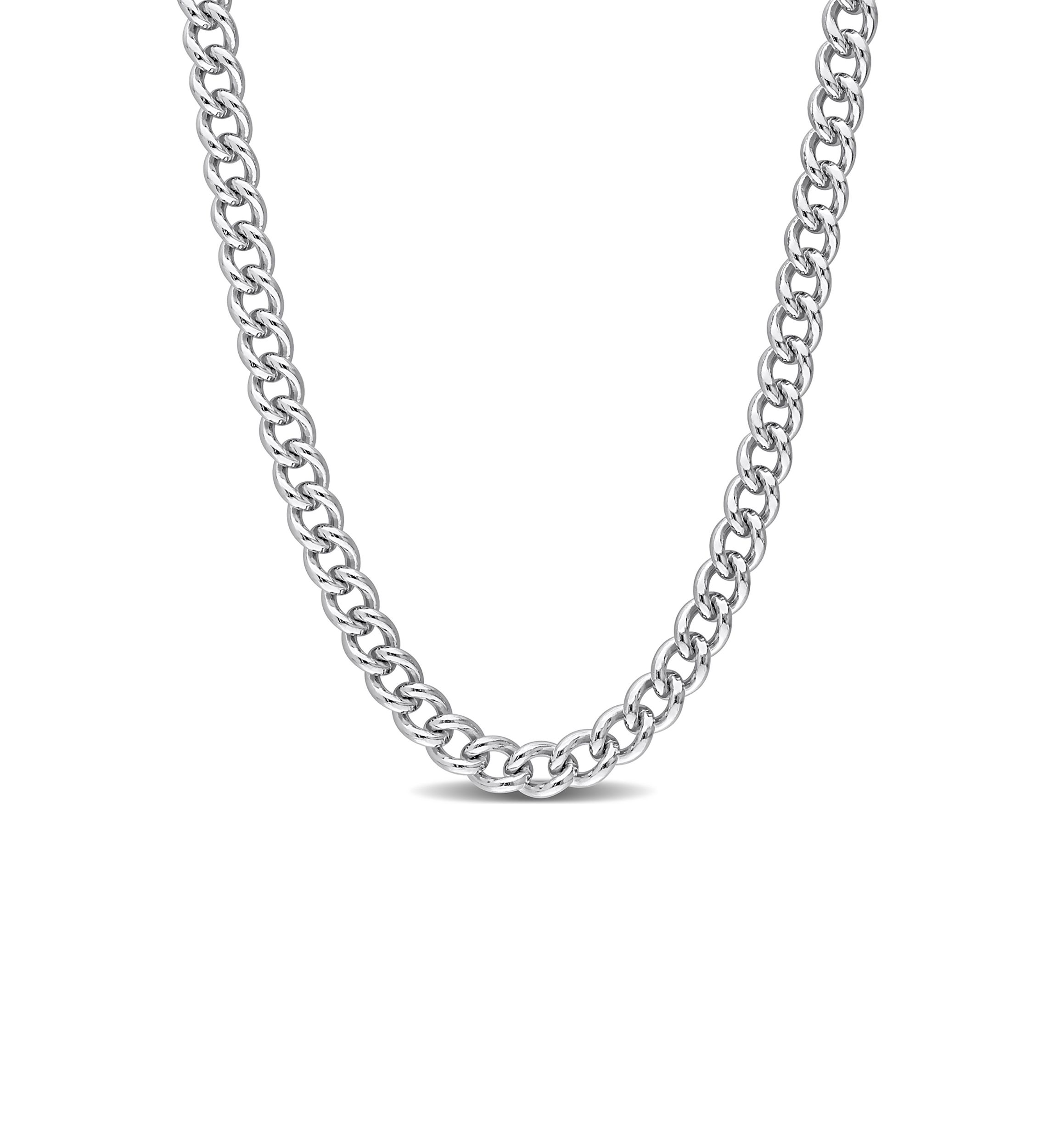 Sterling Silver 6.5mm Curb Link Chain Necklace