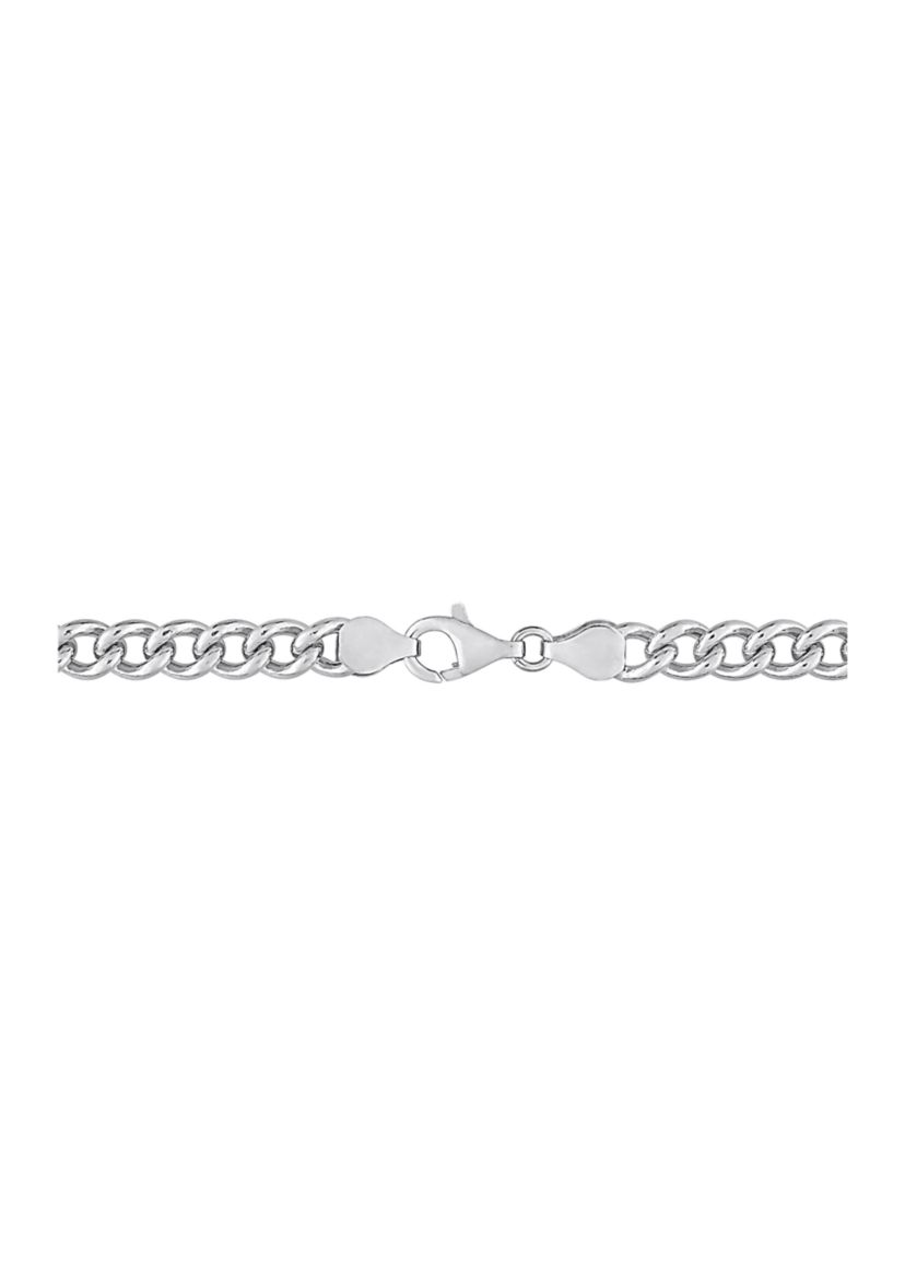 Sterling Silver 6.5mm Curb Link Chain Necklace