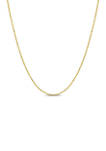 18k Yellow Gold Plated Sterling Silver 1 Millimeter Ball Chain Necklace