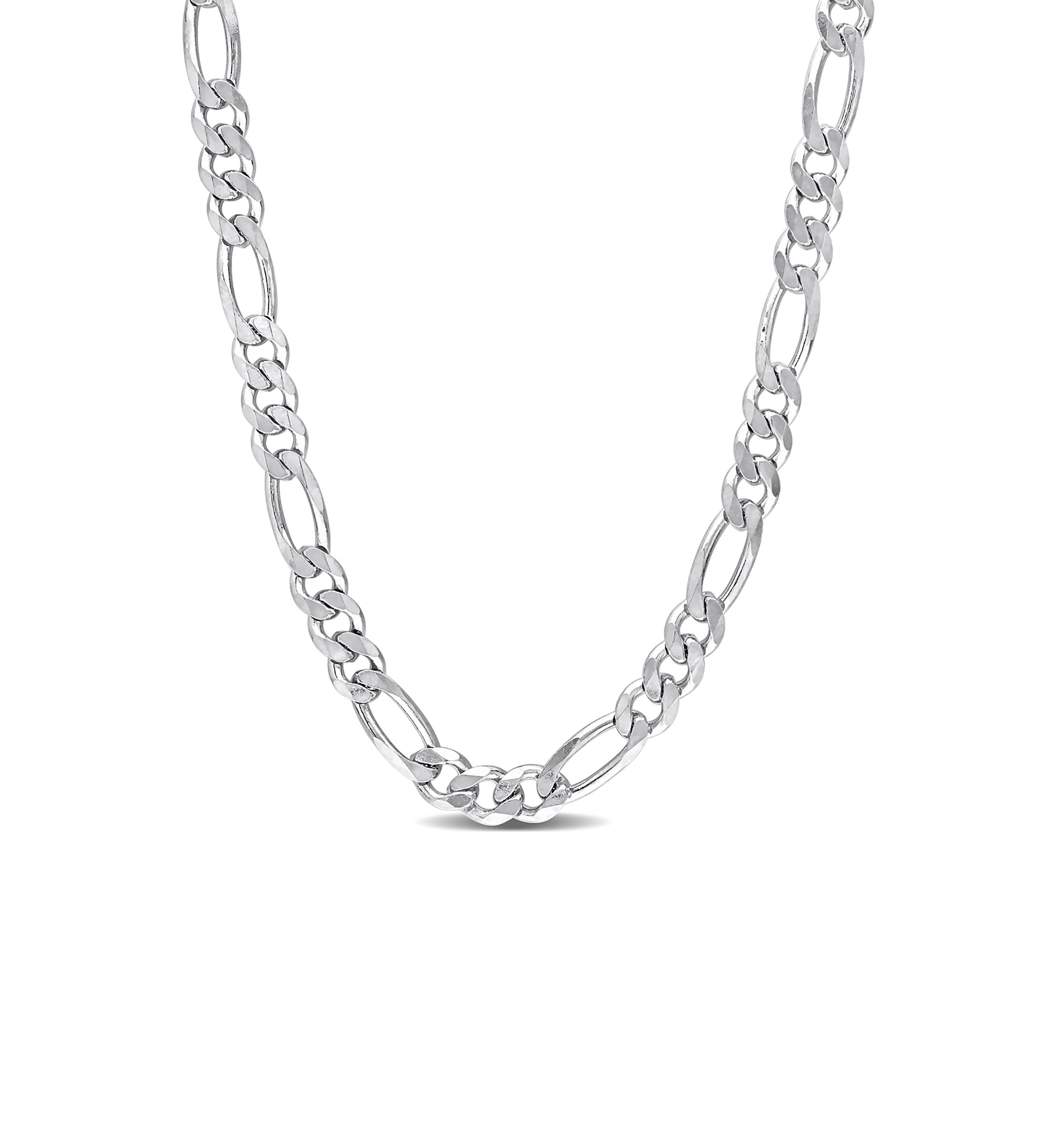 Sterling Silver 5.5mm Figaro Chain Necklace