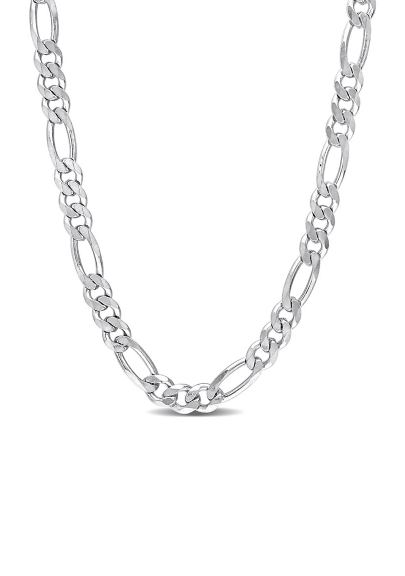 Sterling Silver 5.5mm Figaro Chain Necklace