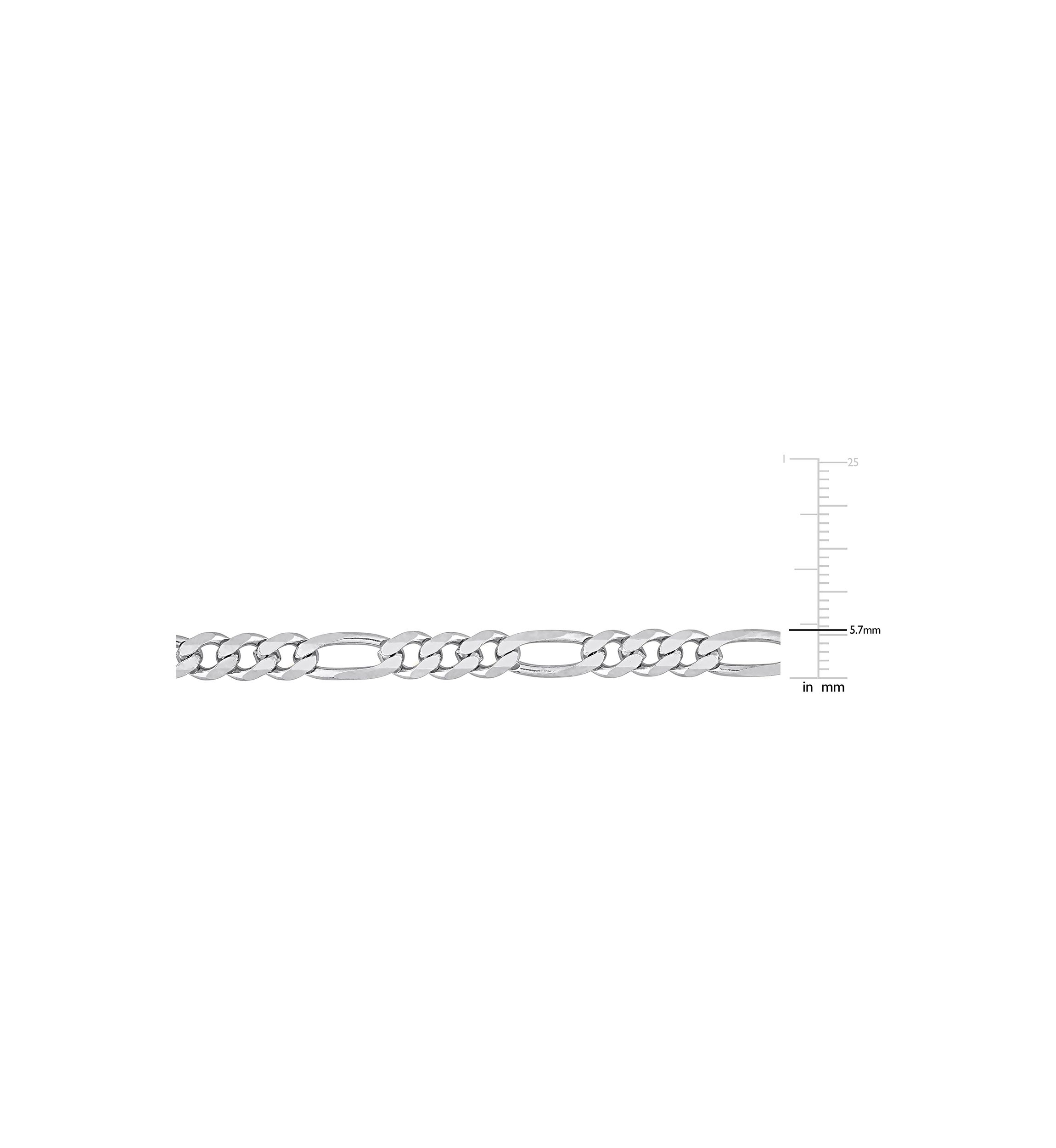 Sterling Silver 5.5mm Figaro Chain Necklace