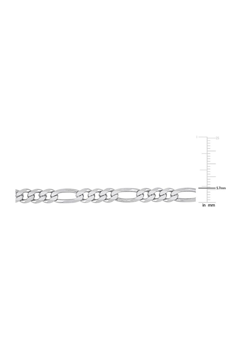 Sterling Silver 5.5mm Figaro Chain Necklace