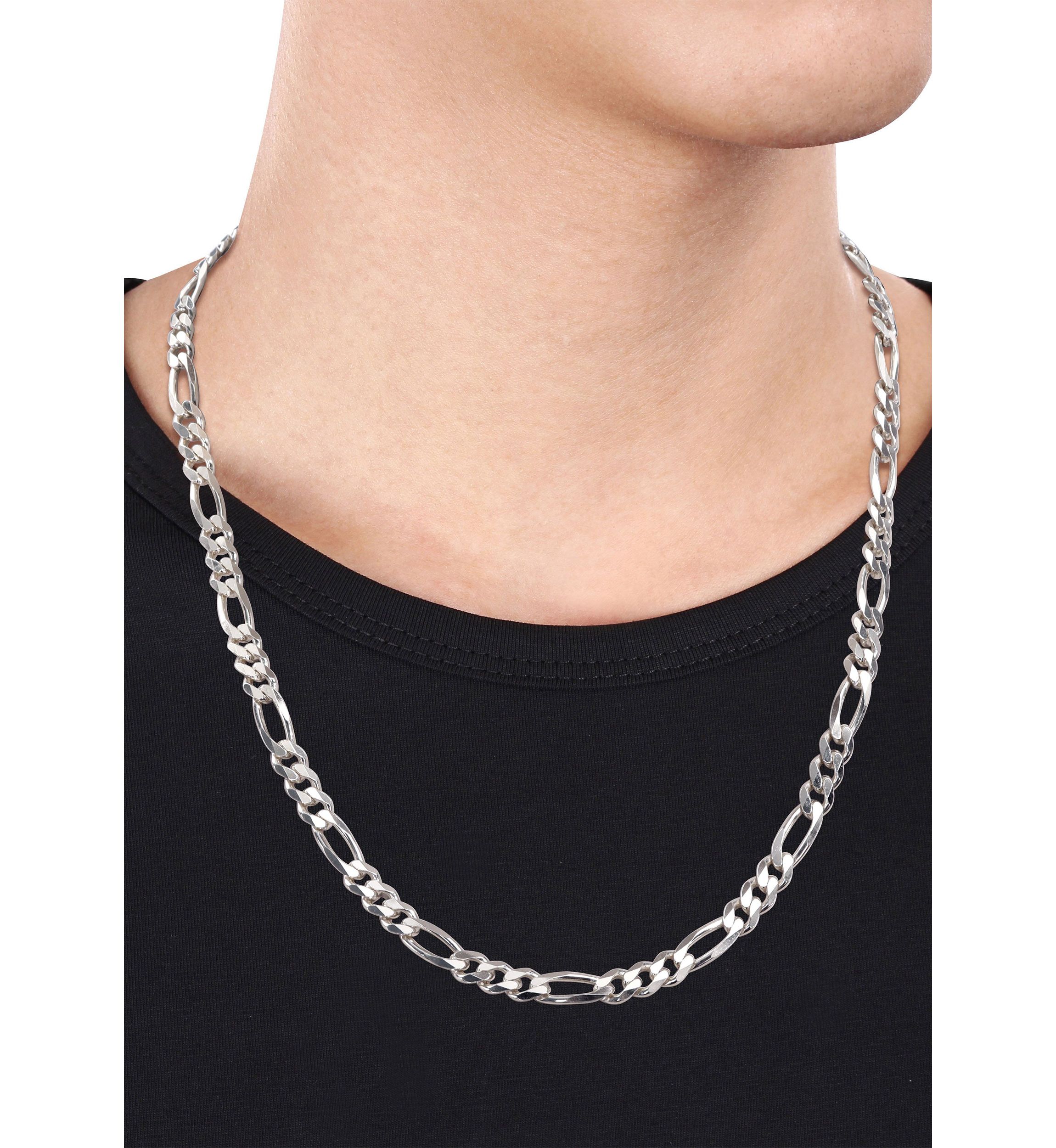 Sterling Silver 5.5mm Figaro Chain Necklace