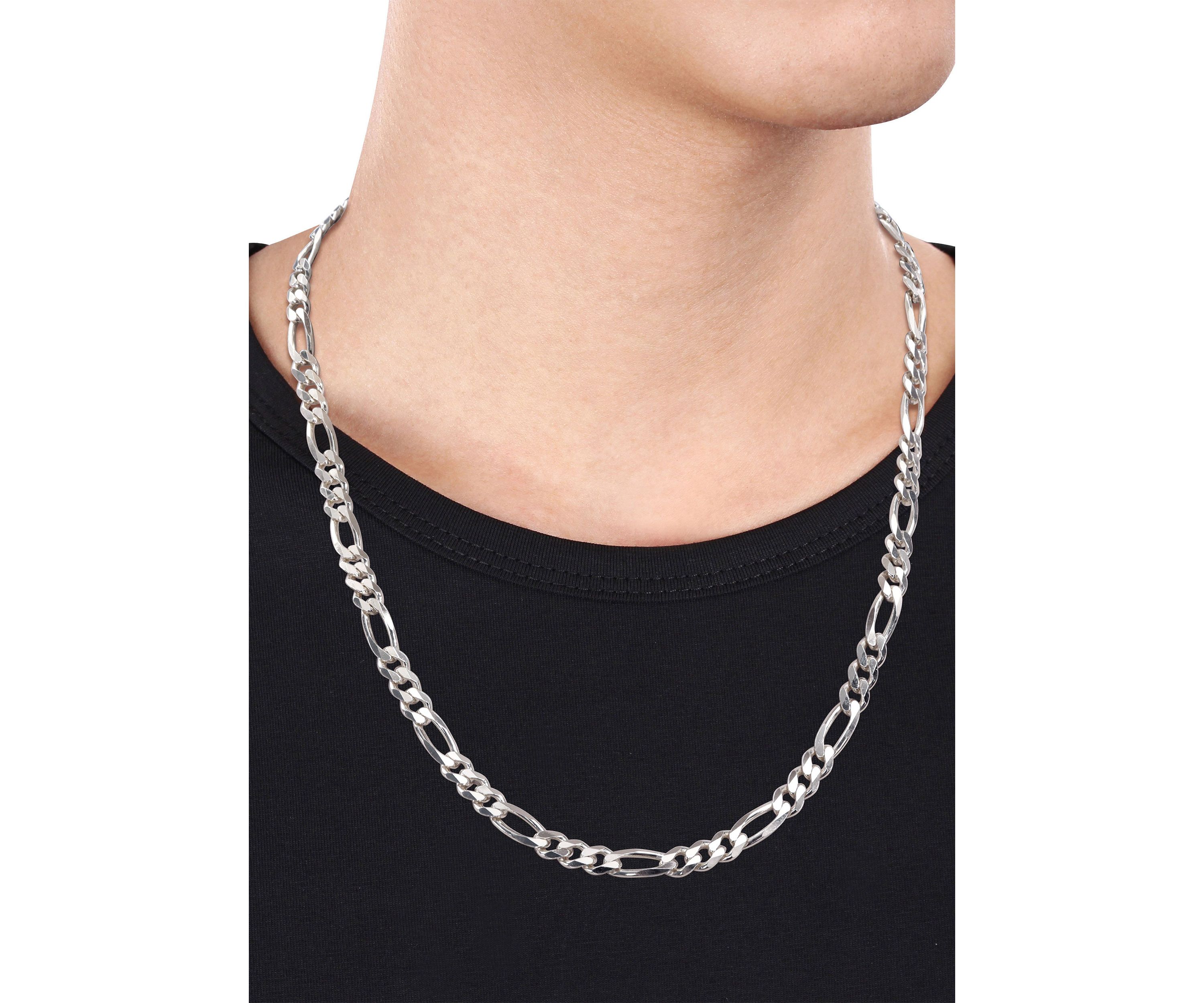 Sterling Silver 5.5mm Figaro Chain Necklace