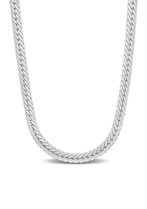 Belk & Co. Sterling Silver Herringbone Chain Necklace
