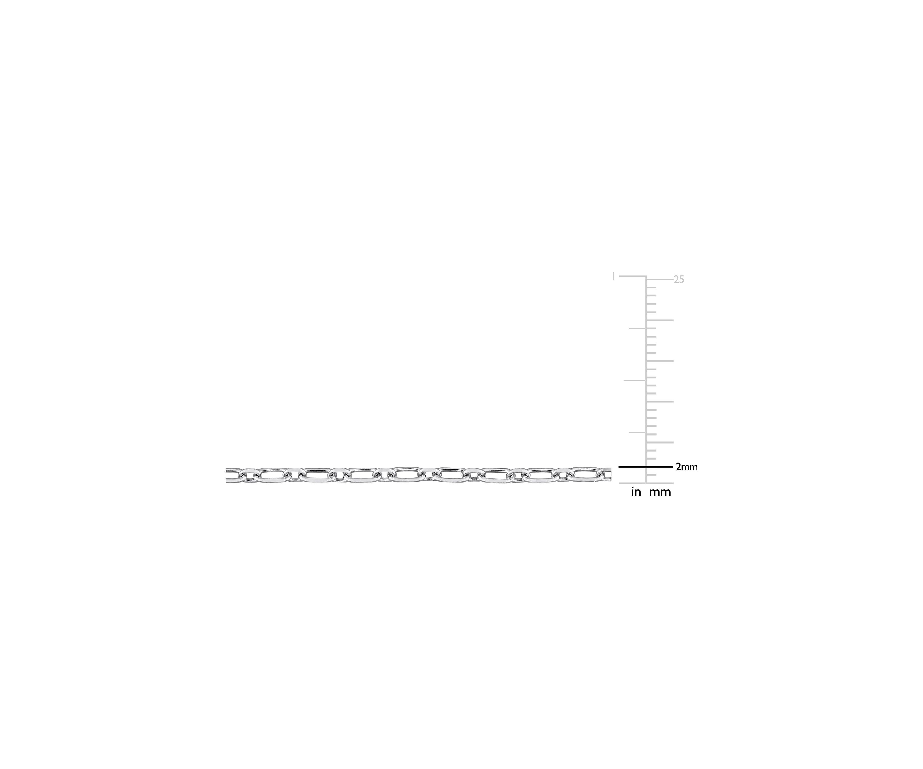 Sterling Silver 2mm Figaro Chain Necklace