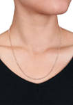 18k Rose Gold Plated Sterling Silver 2 Millimeter Figaro Chain Necklace