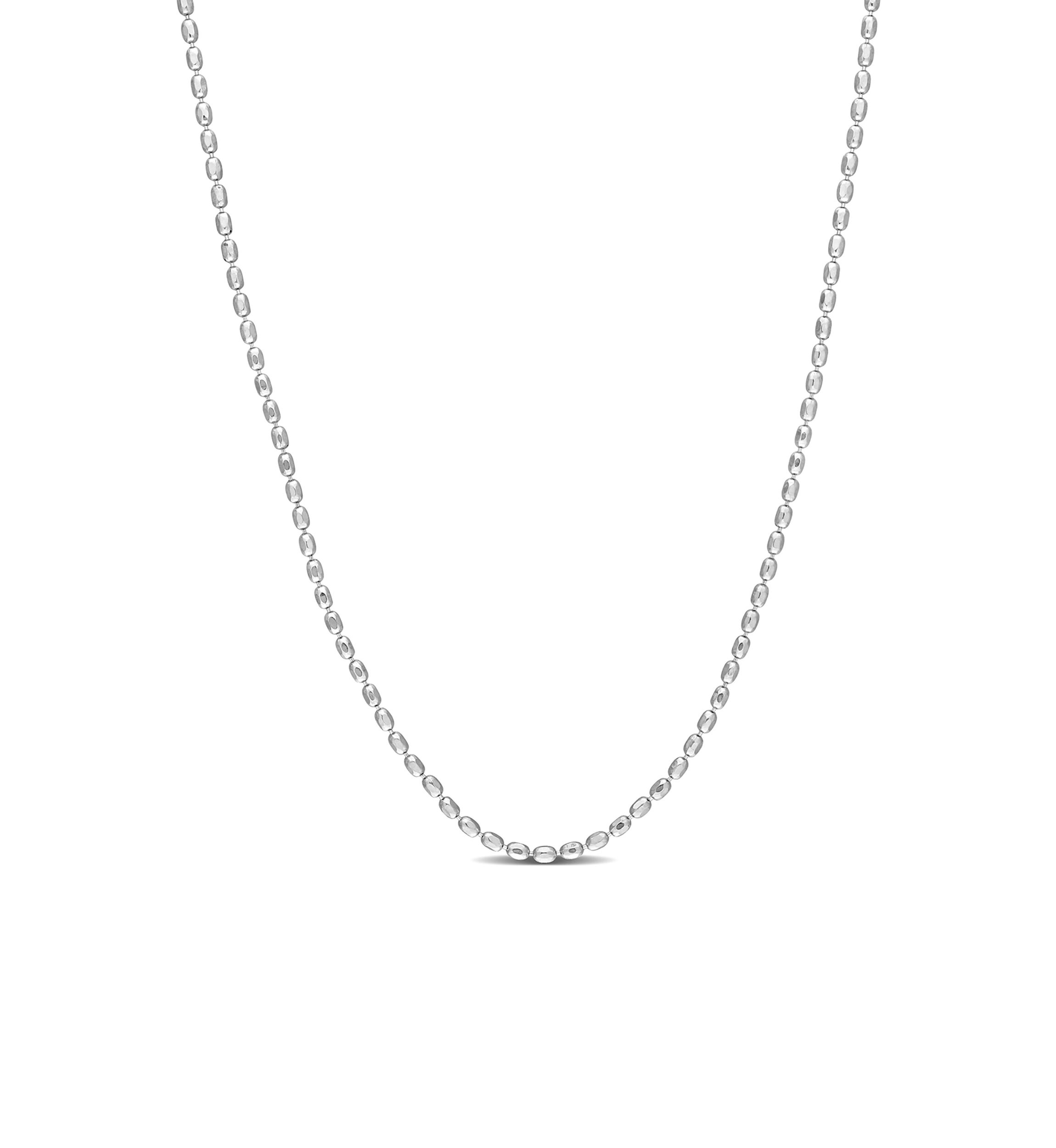 Sterling Silver Oval Ball Chain Necklace