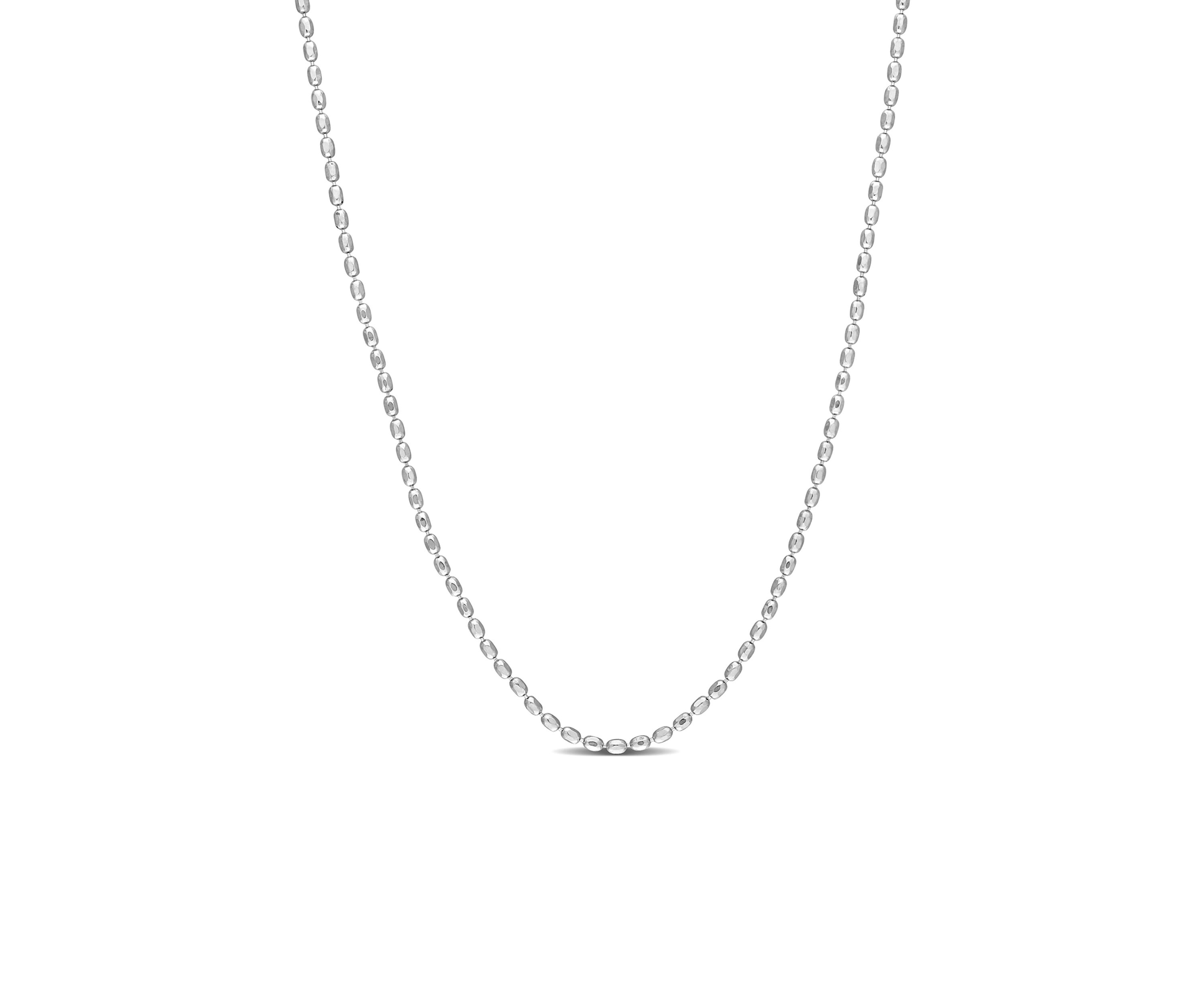 Sterling Silver Oval Ball Chain Necklace
