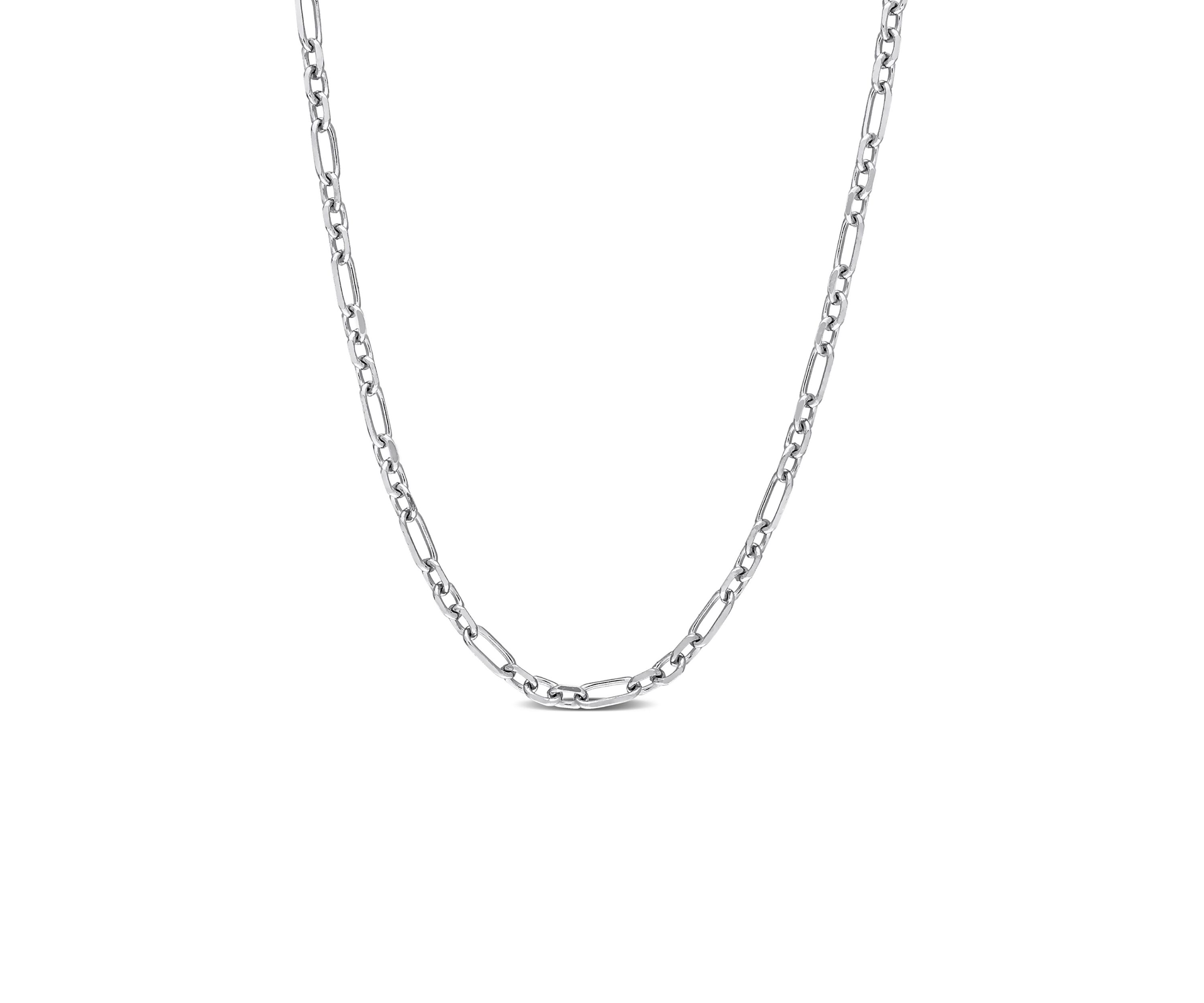 Sterling Silver 3mm Figaro Chain Necklace