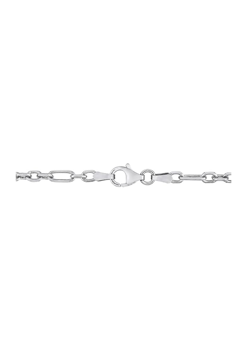 Sterling Silver 3mm Figaro Chain Necklace