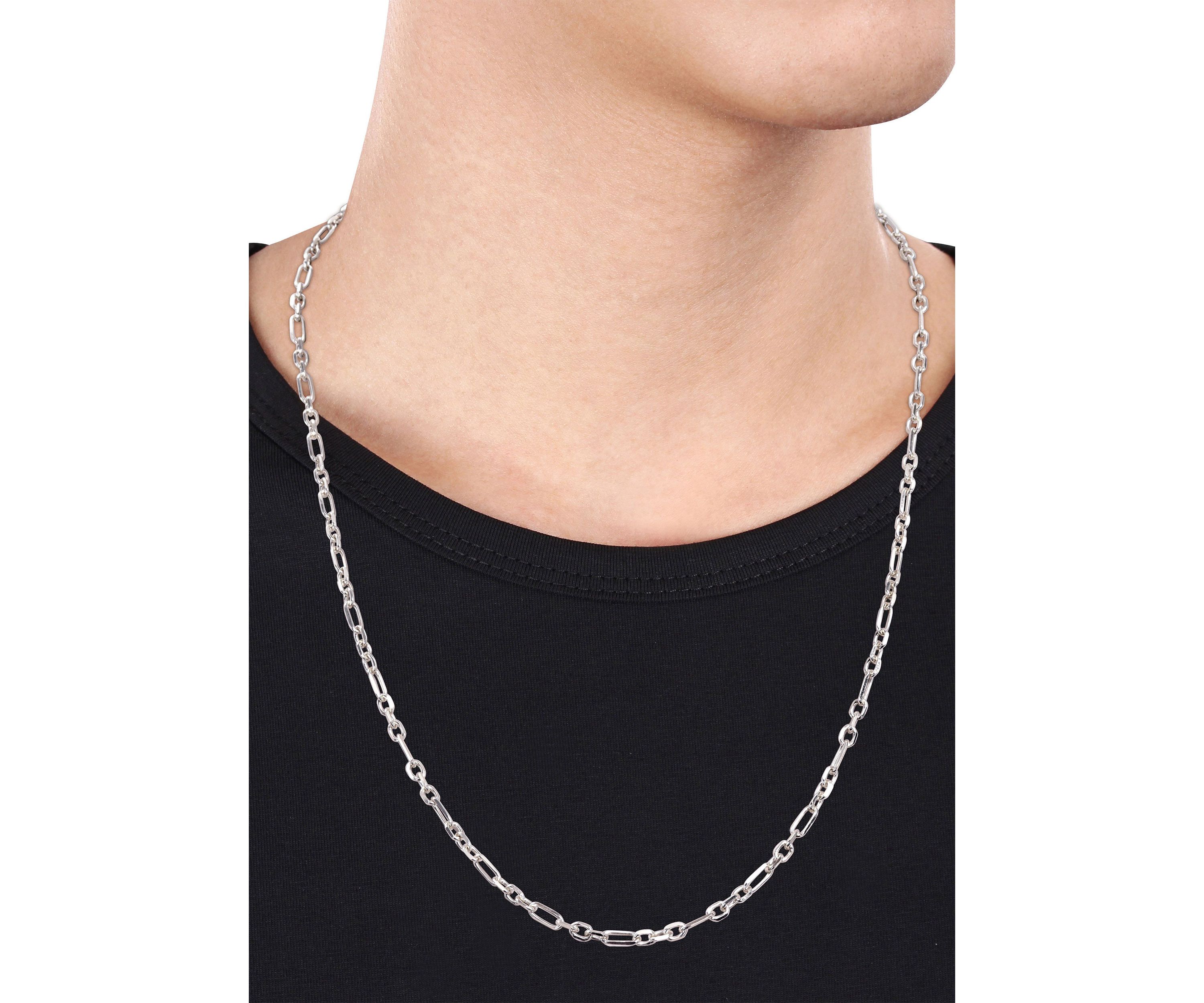 Sterling Silver 3mm Figaro Chain Necklace