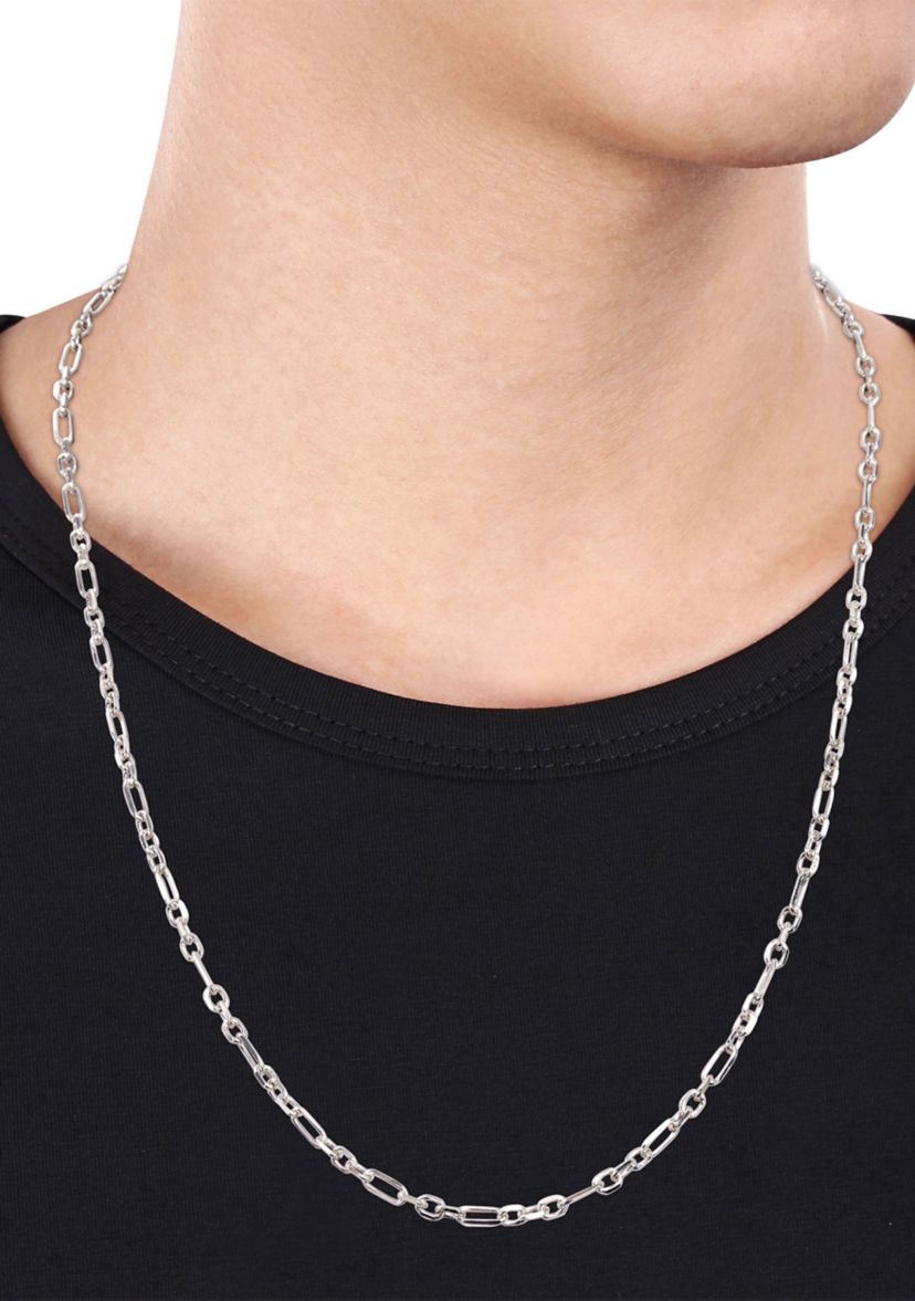 Sterling Silver 3mm Figaro Chain Necklace