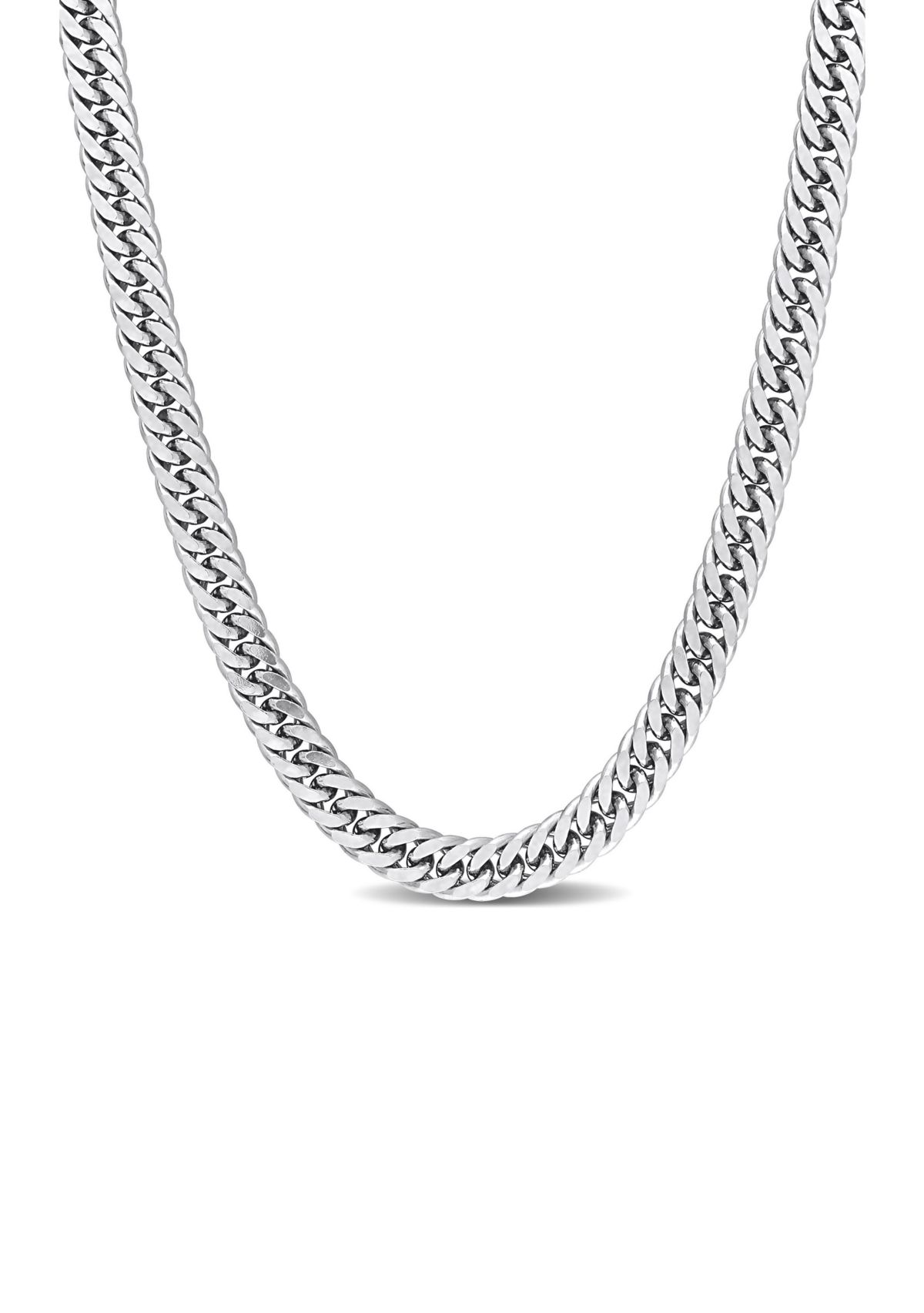 Sterling Silver 5.5mm Fancy Curb Link Chain Necklace
