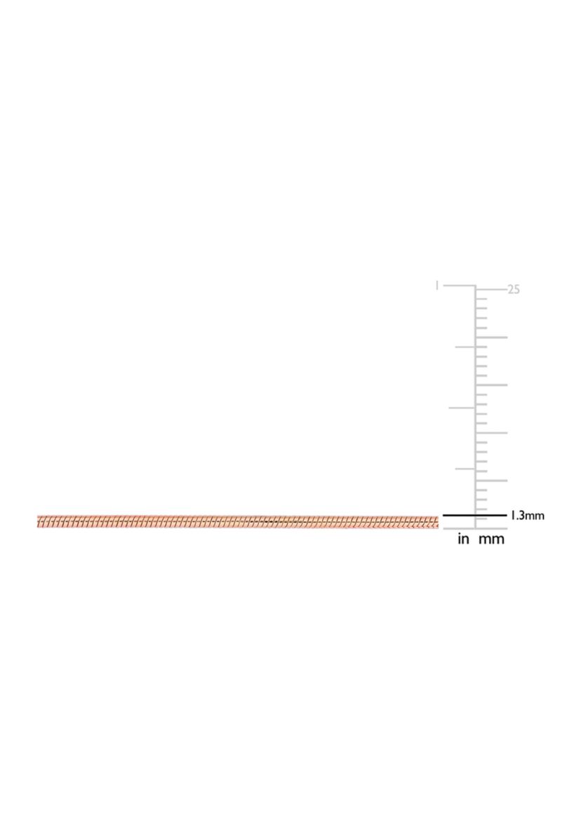 18k Rose Gold Plated Sterling Silver 1.2mm Snake Chain Necklace