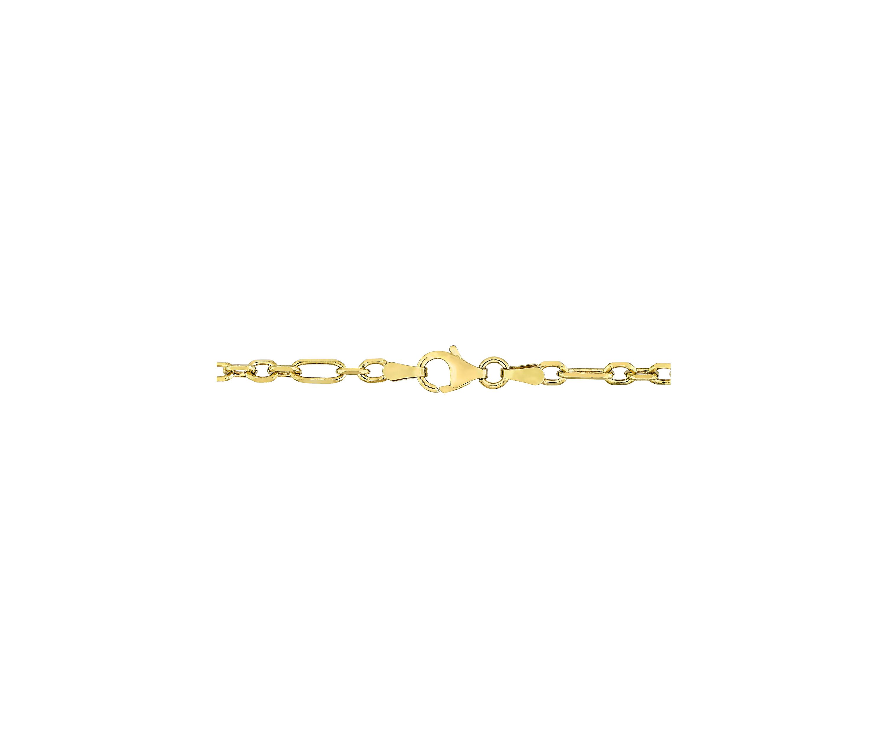 18k Yellow Gold Plated Sterling Silver 3mm Figaro Chain Necklace
