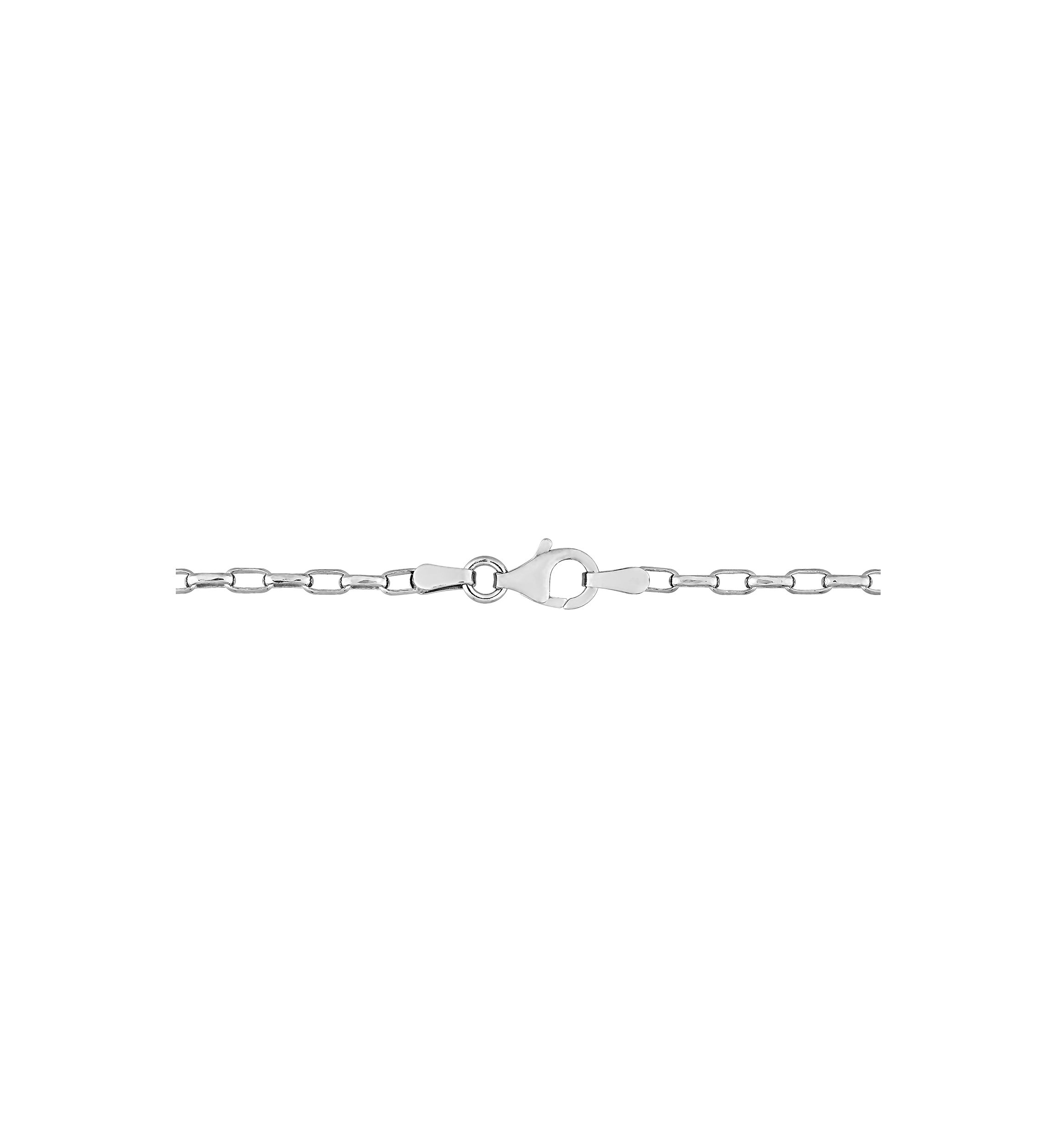 Sterling Silver Fancy Rectangular Rolo Chain Necklace