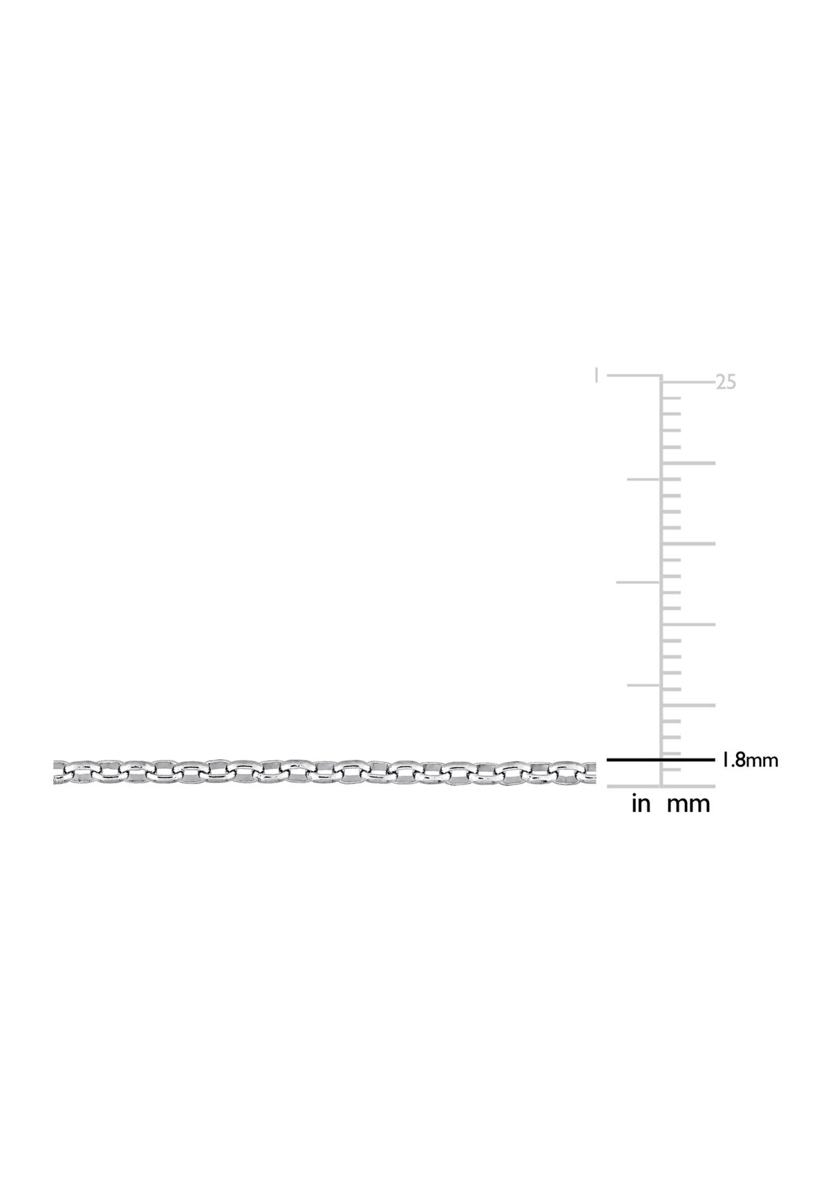 Sterling Silver Rolo Chain Necklace