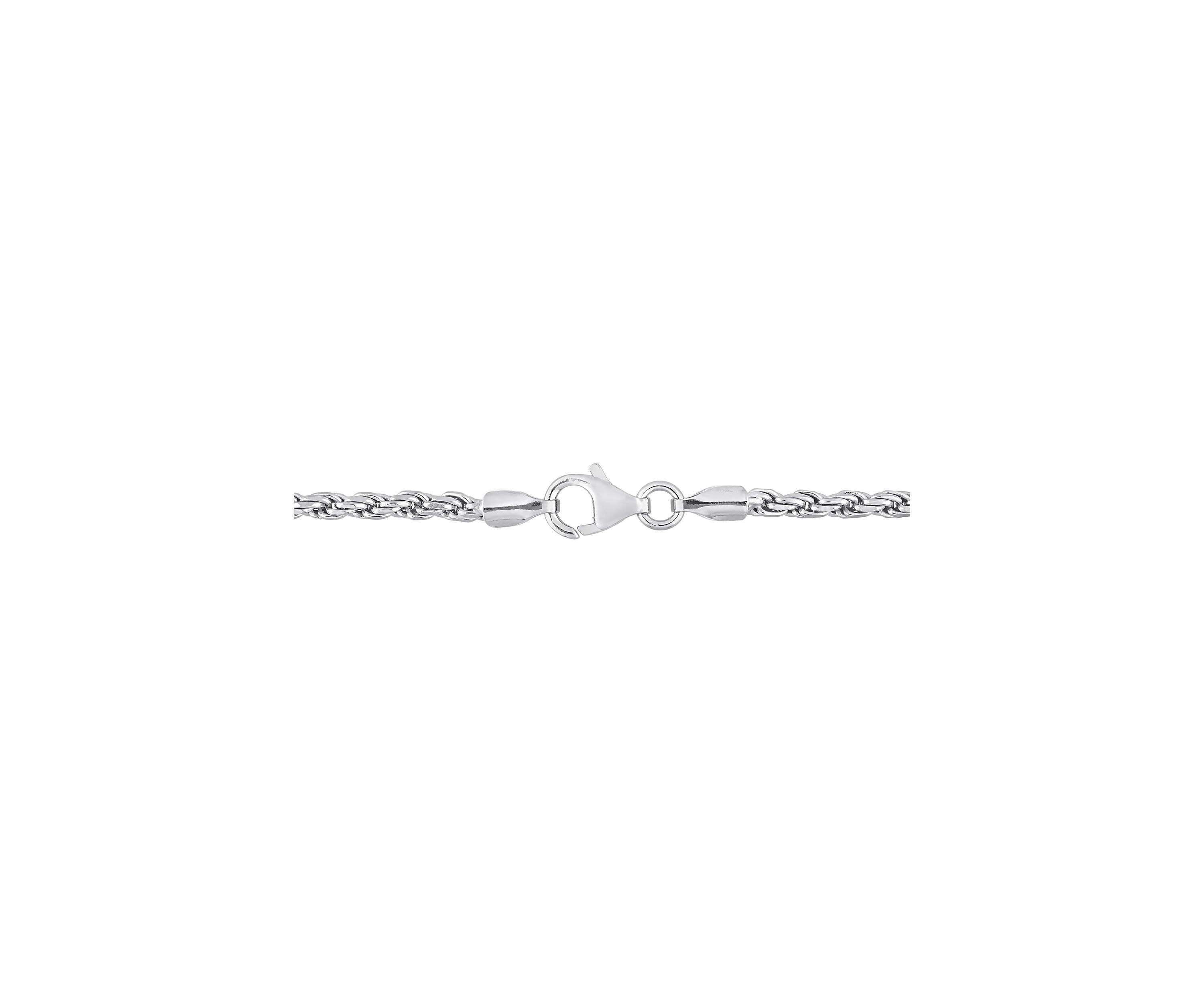 Sterling Silver 2.2mm Rope Chain Necklace