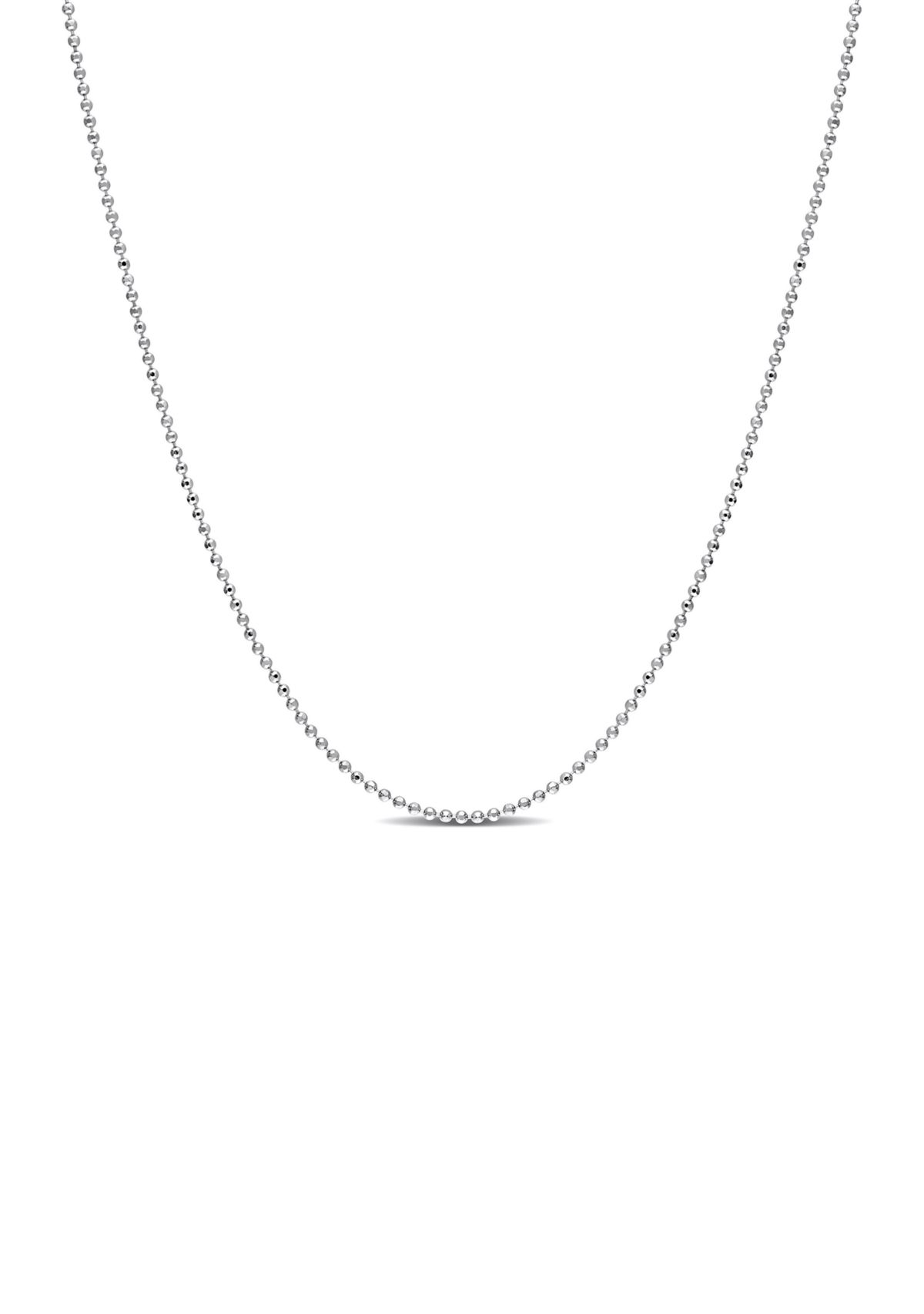 Sterling Silver 1mm Ball Chain Necklace