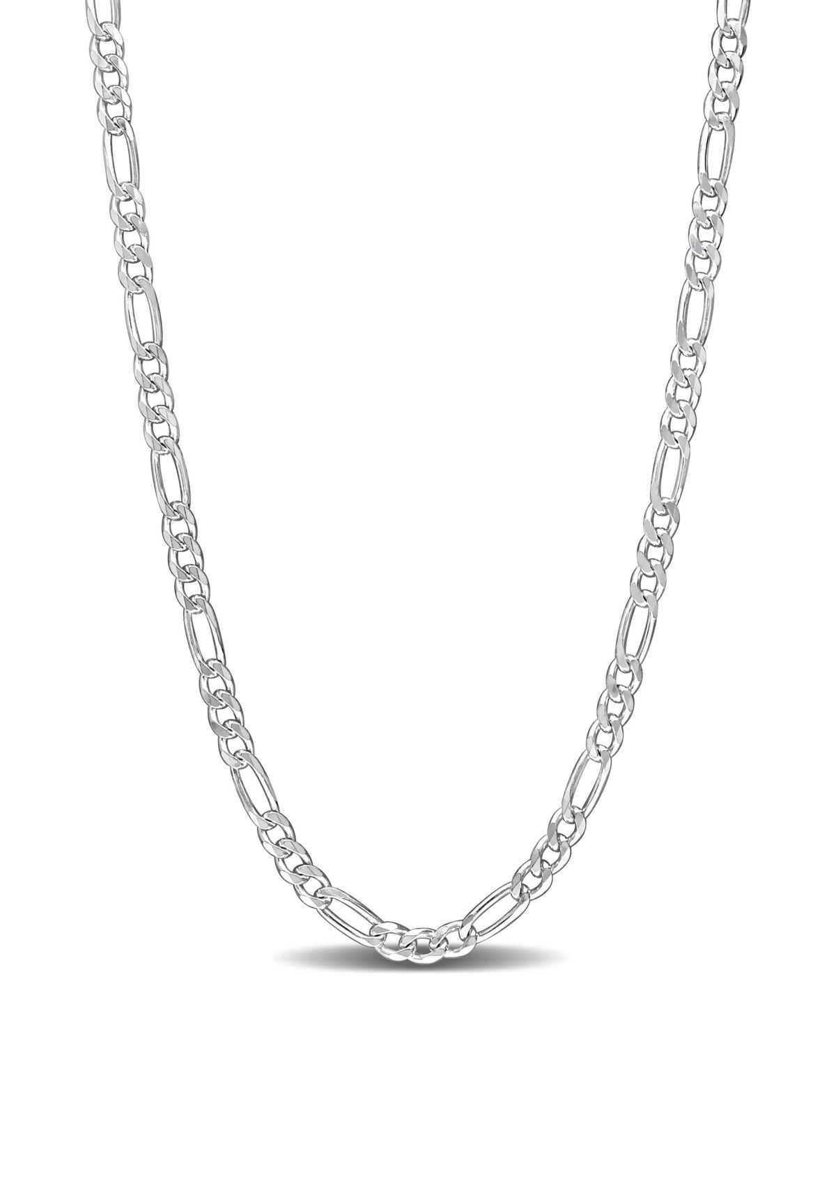 Sterling Silver 3.8mm Figaro Chain Necklace