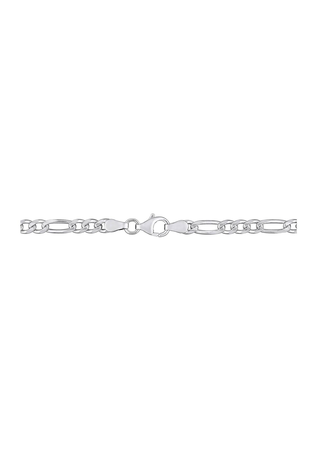 Sterling Silver 3.8mm Figaro Chain Necklace