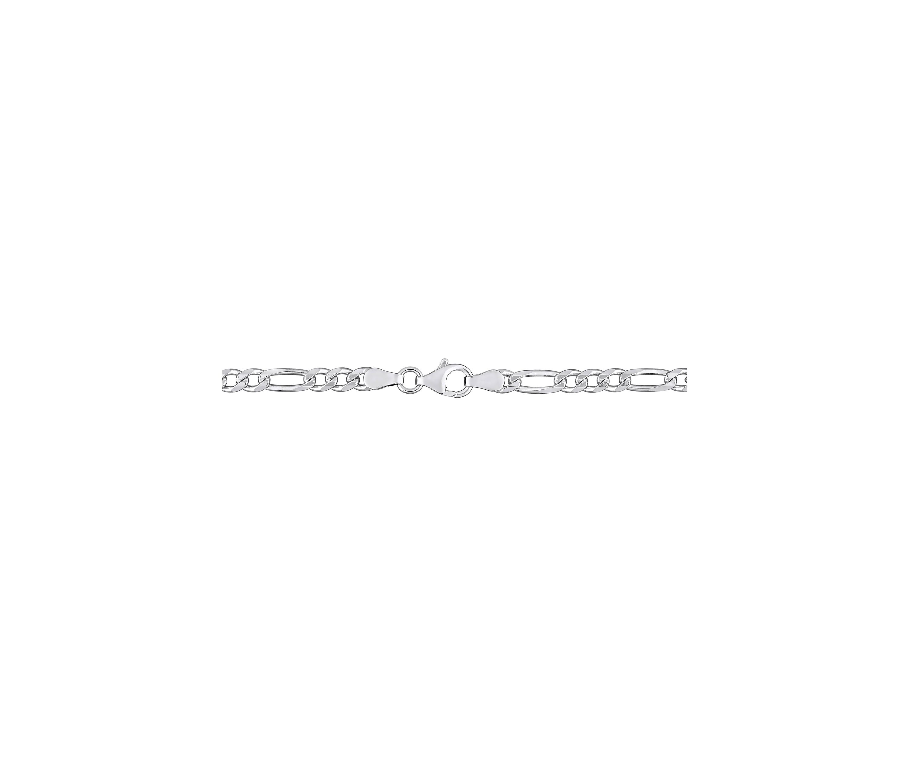 Sterling Silver 3.8mm Figaro Chain Necklace