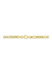 18k Yellow Gold Plated Sterling Silver 3.8 Millimeter Figaro Chain Necklace