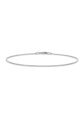 Sterling Silver 1mm Ball Chain Bracelet