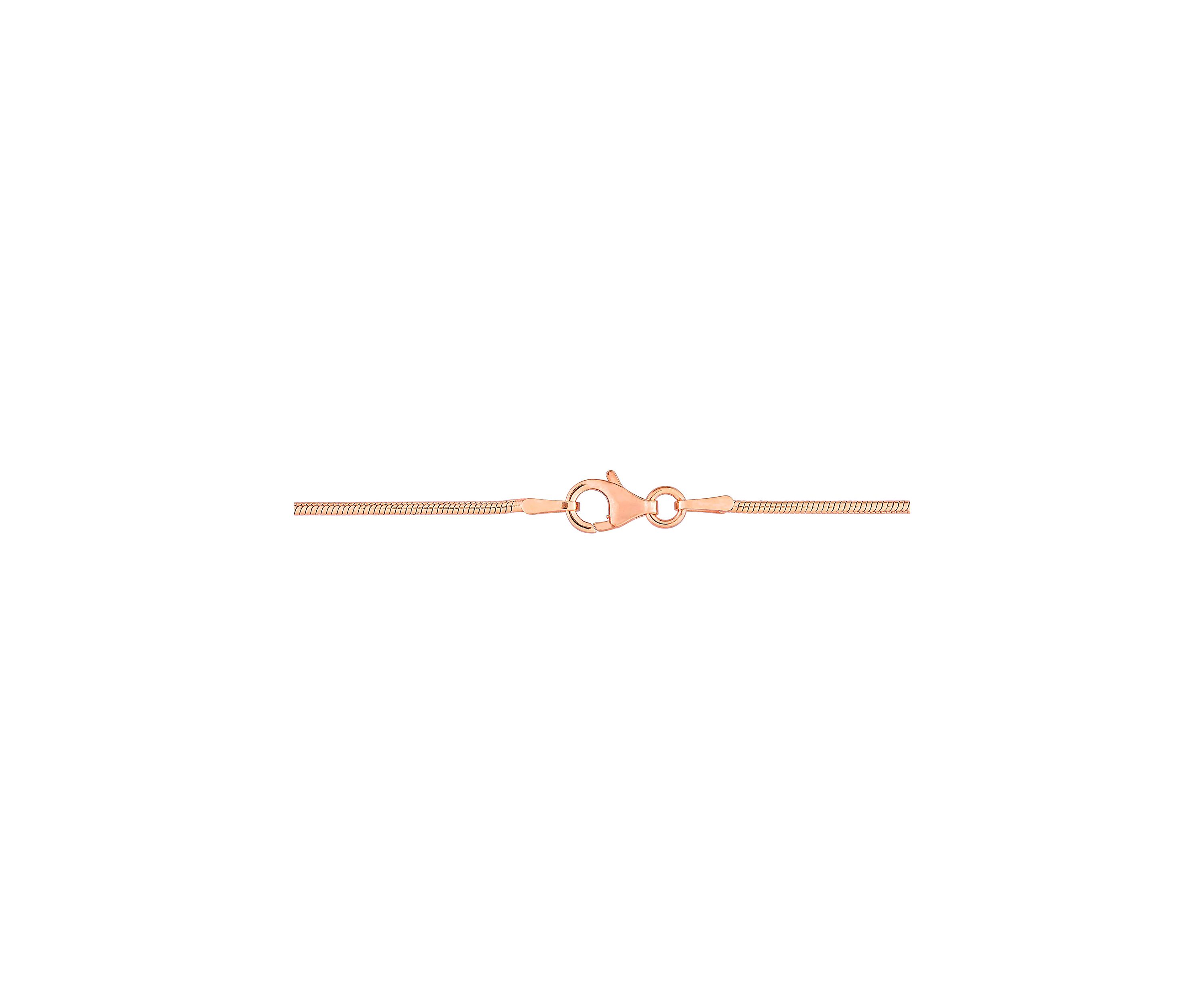 18k Rose Gold Plated Sterling Silver 1.2mm Snake Chain Bracelet