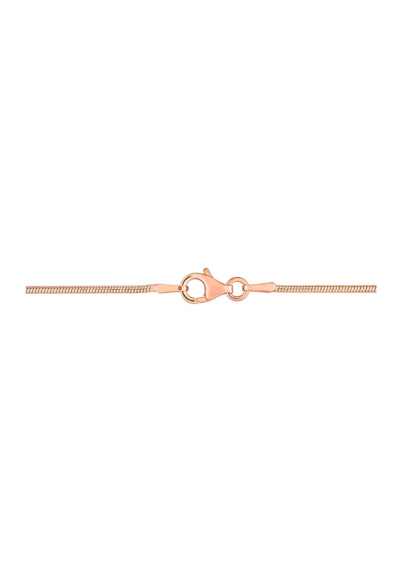 18k Rose Gold Plated Sterling Silver 1.2mm Snake Chain Bracelet