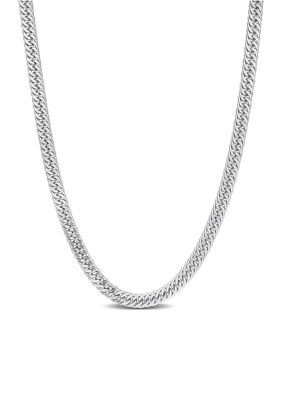 Belk & Co Sterling Silver Fancy Curb Link Chain Necklace
