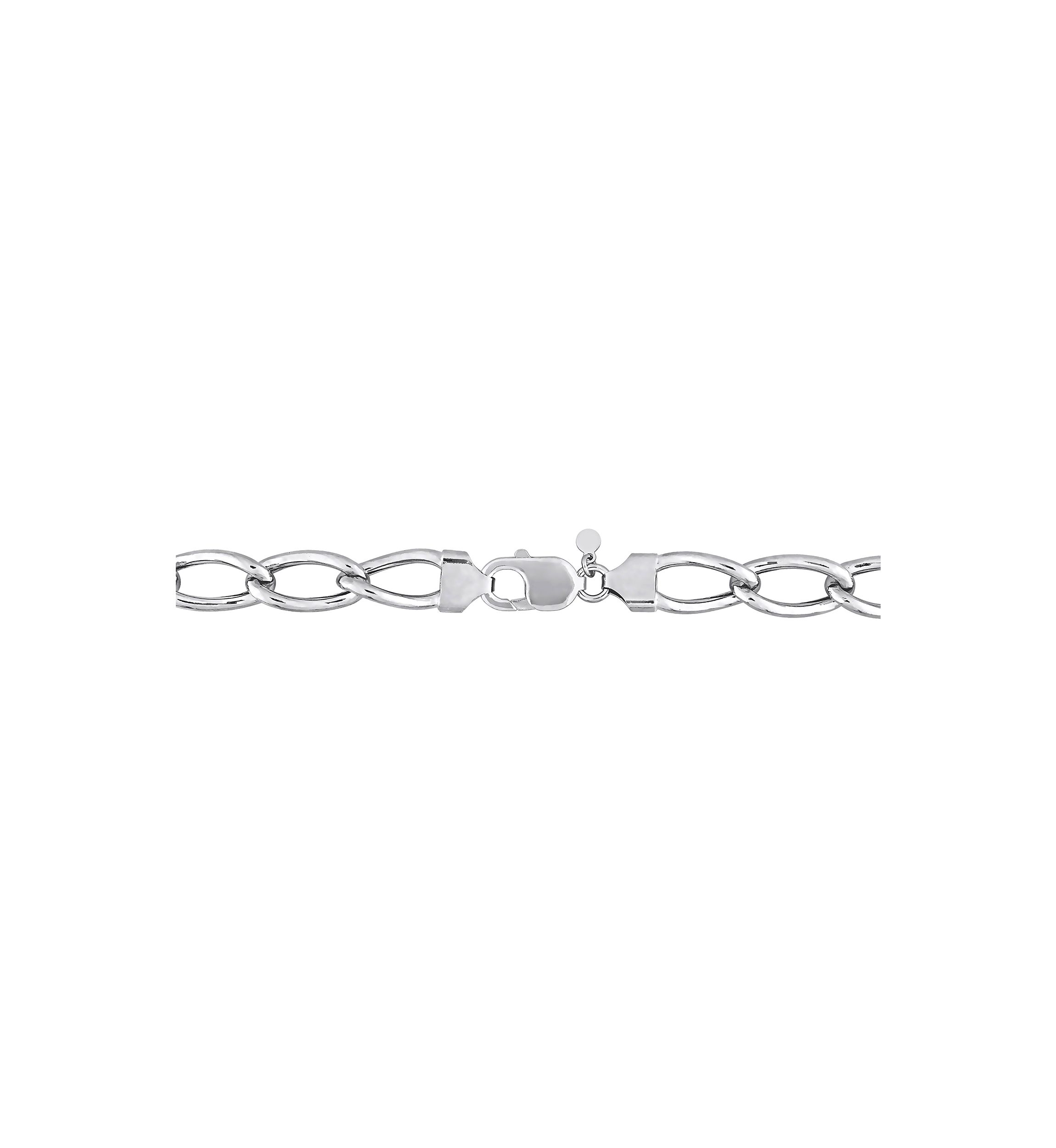 Sterling Silver Hollow Link Chain Necklace