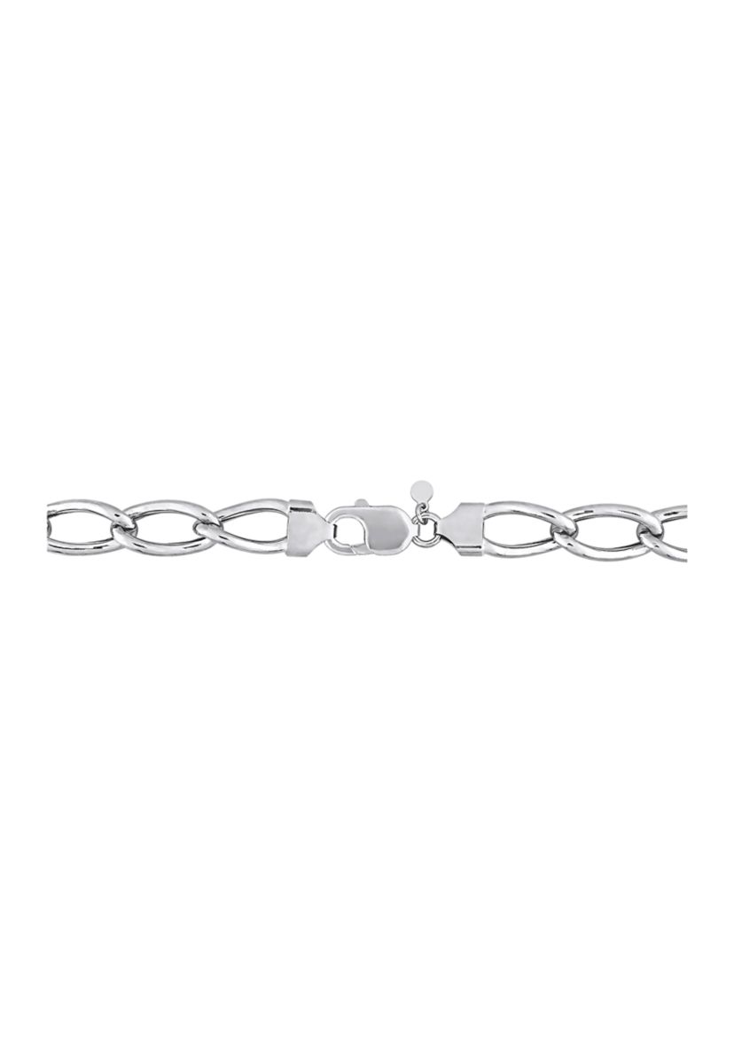 Sterling Silver Hollow Link Chain Necklace