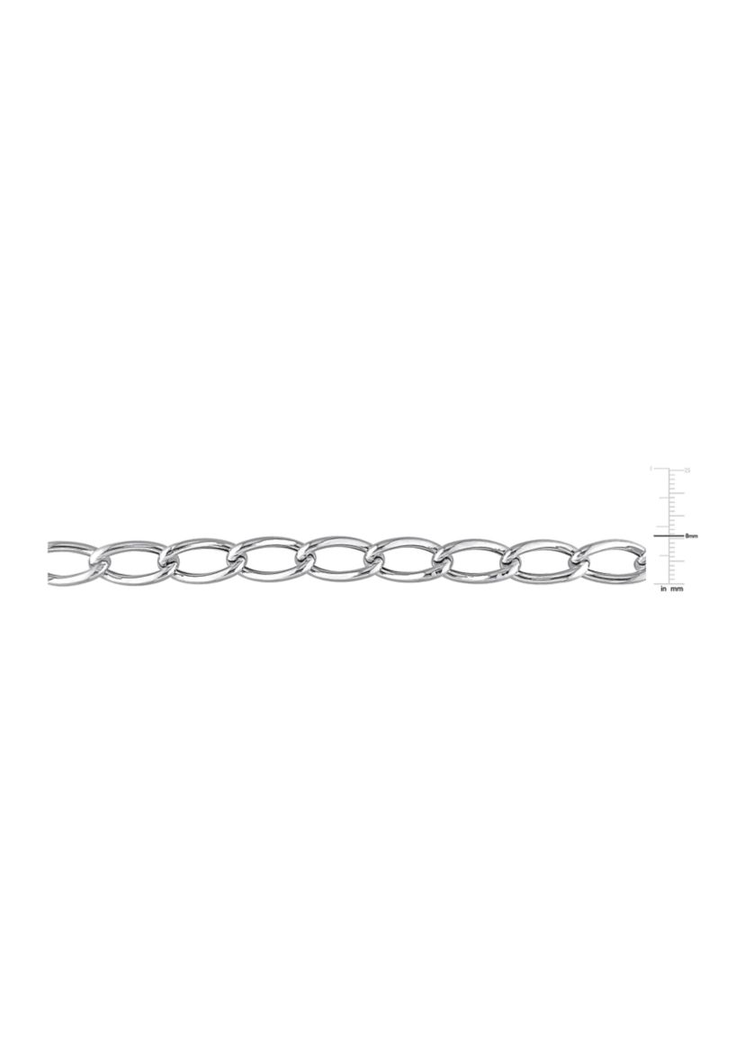 Sterling Silver Hollow Link Chain Necklace