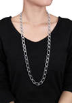 Sterling Silver Hollow Link Chain Necklace