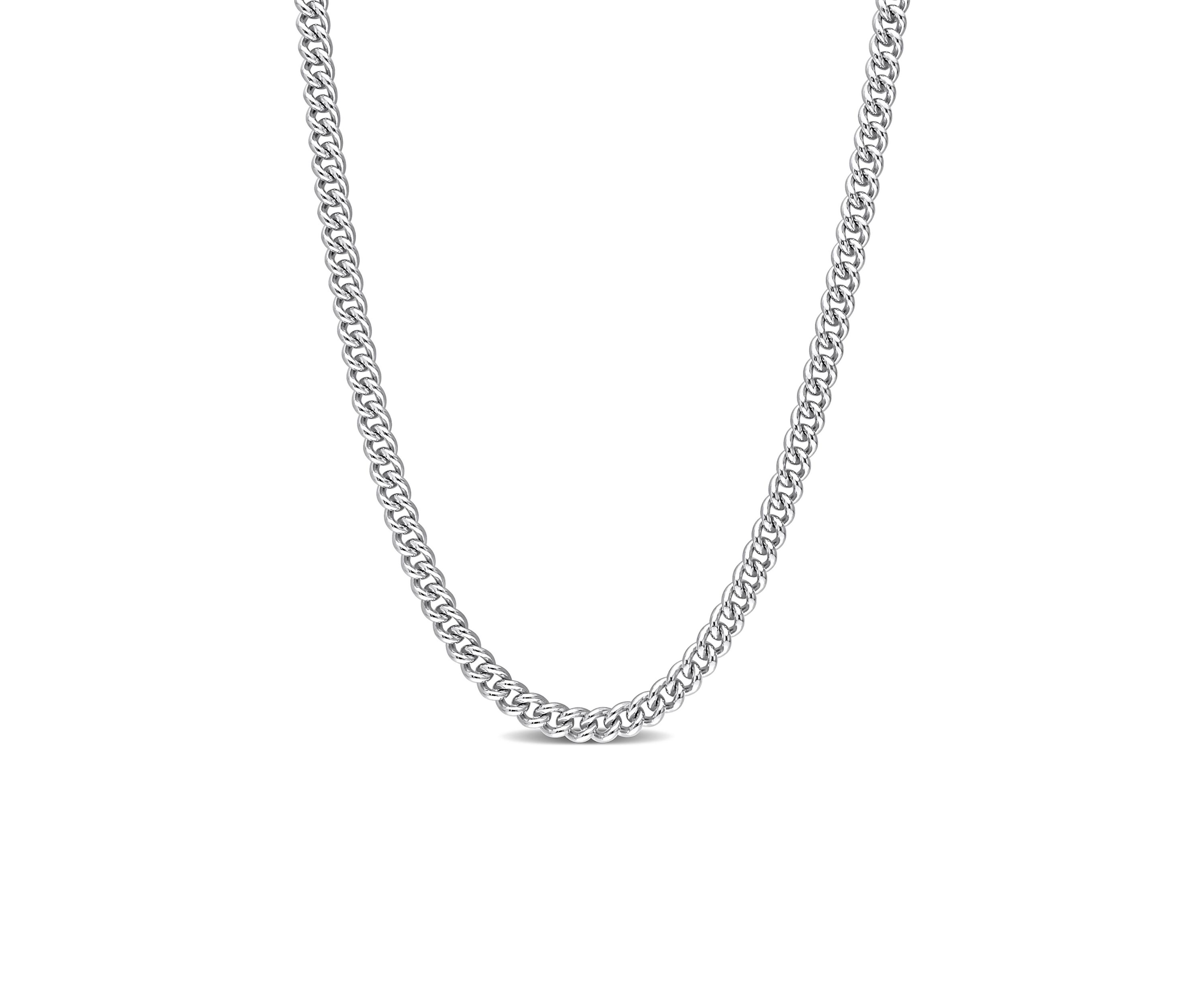 Sterling Silver 4.4mm Curb Link Chain Necklace